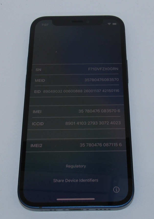 Apple iPhone 12 mini Blue – 64GB -A2176 – Locked To Device Management