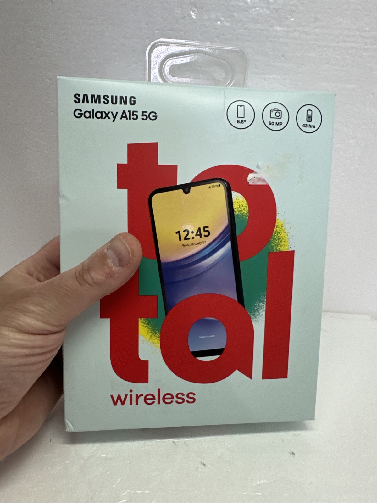 Samsung Galaxy A15, 64GB, 5G, Black – Total Wireless Prepaid Smartphone – NEW