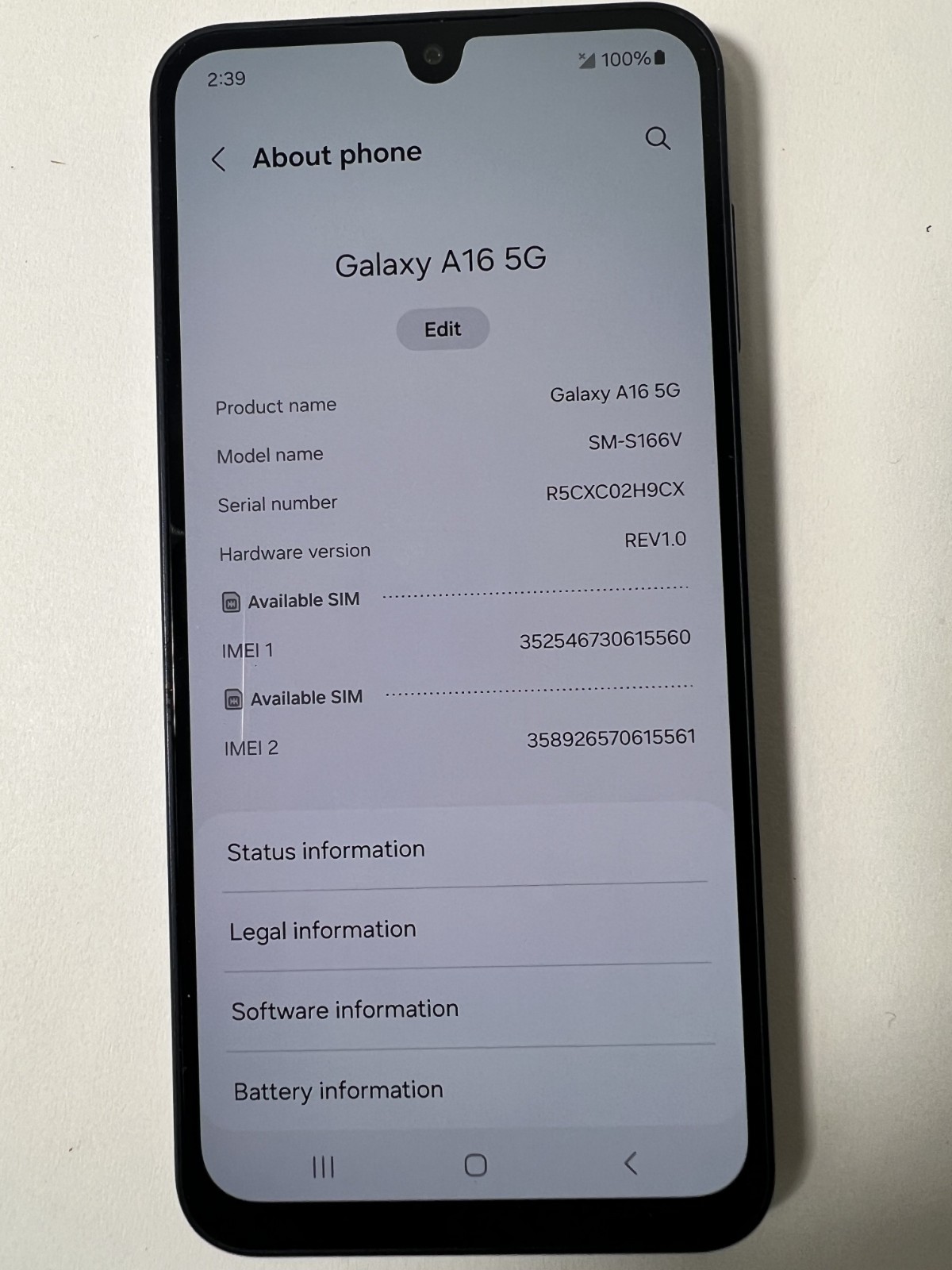 Samsung Galaxy A16 5G SM-S166V (GP) 128GB 4GB Verizon 6.7″ A GRADE 📖 R E A D 📖