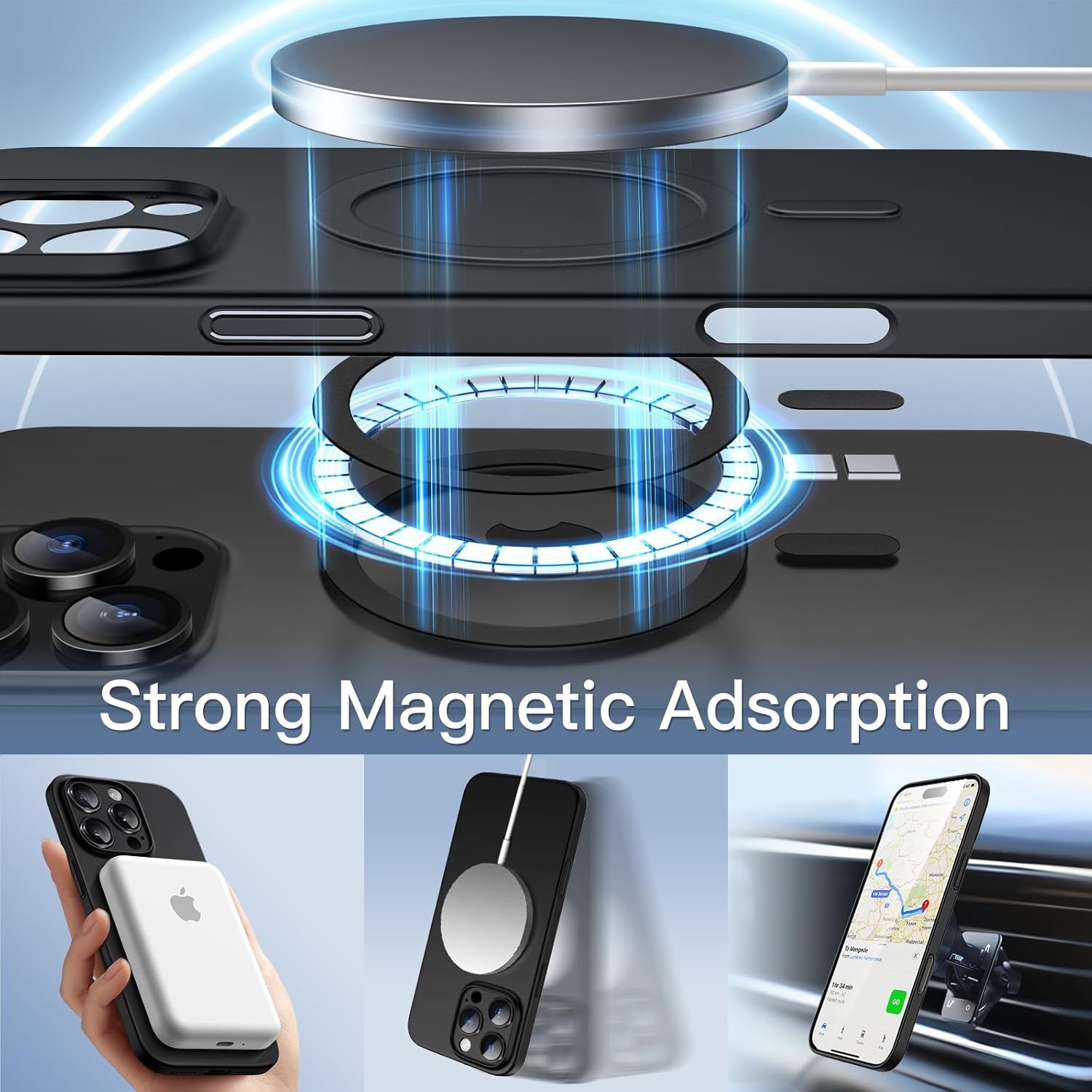 Magnetic 0.6mm Ultra Slim Case for iPhone 16 Pro Max 6.9 Inch Lightweight Matte