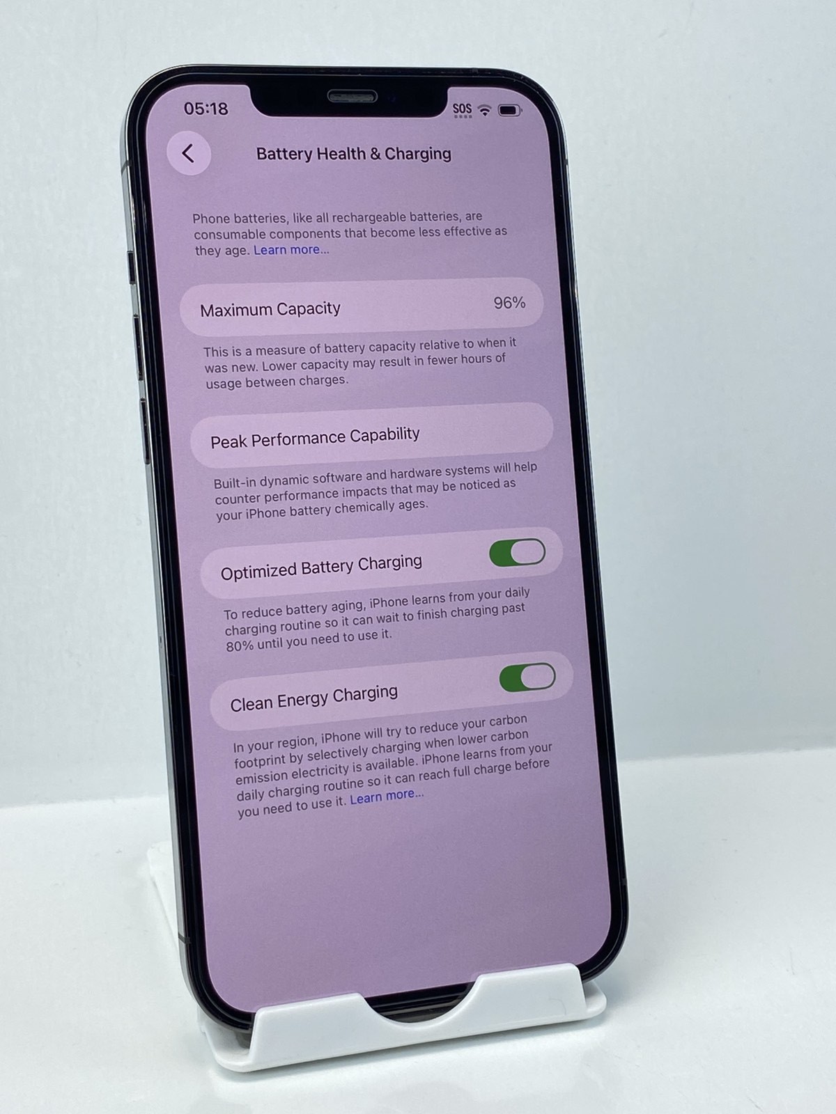 Apple iPhone 12 Pro Max A2342 128GB Graphite 96% battery health Unlocked