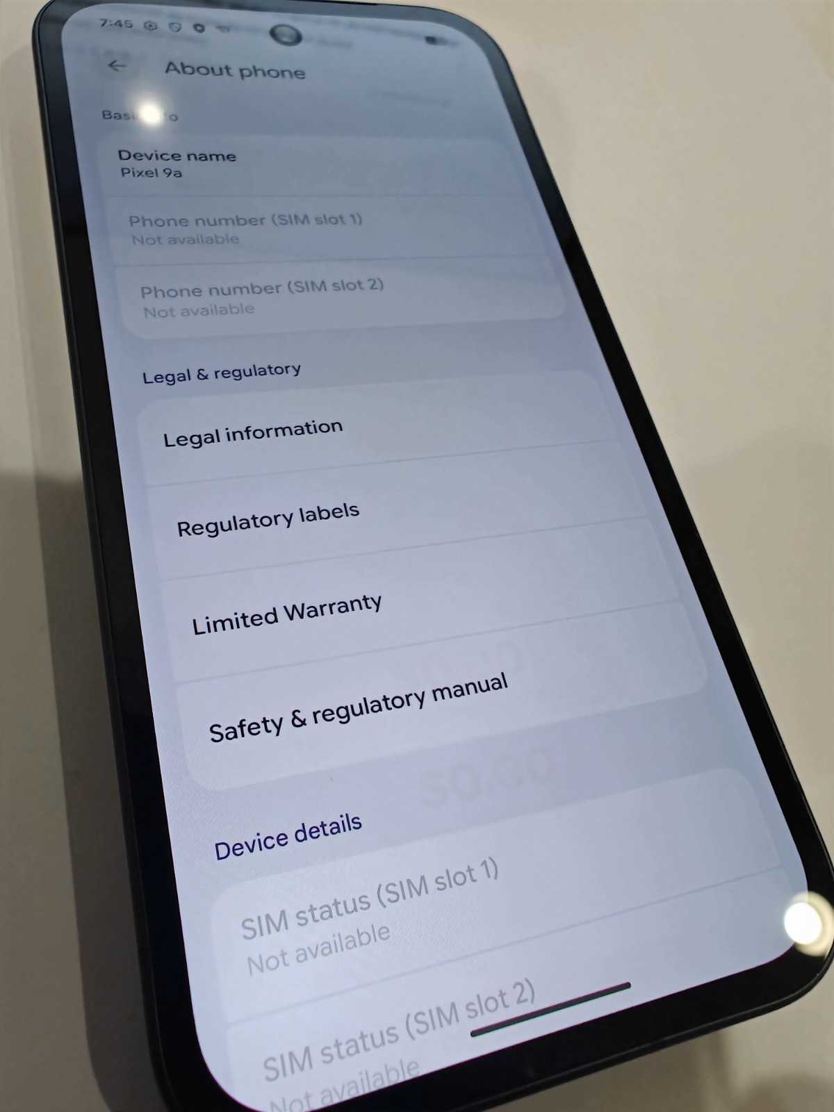 Excellent – Minor Screen burn Google Pixel 9a GXQ96 Verizon Only 128GB