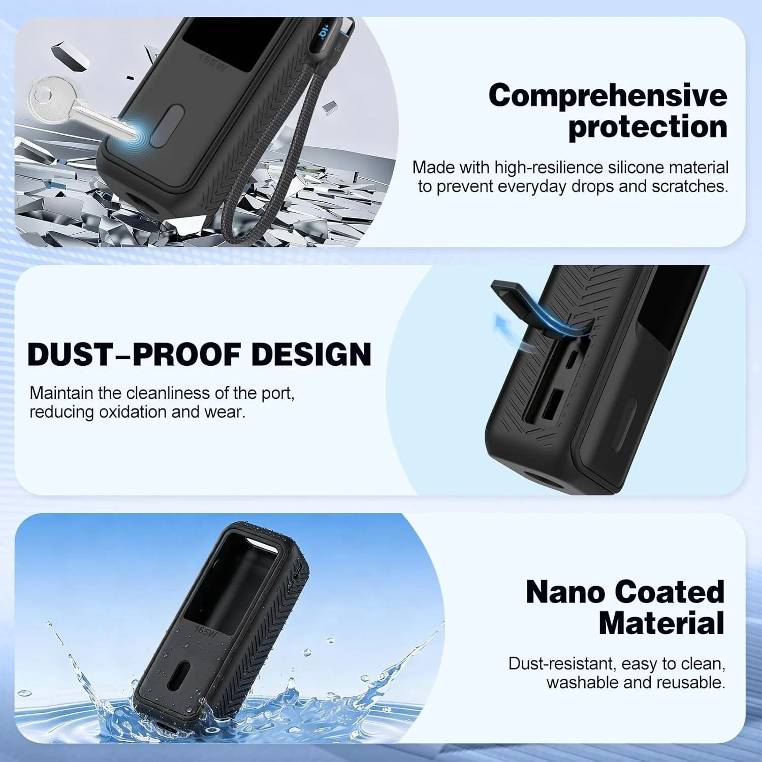 Anker Laptop Power Bank (25,000mAh/165W) Soft Silicone Case with Shockproof Prot
