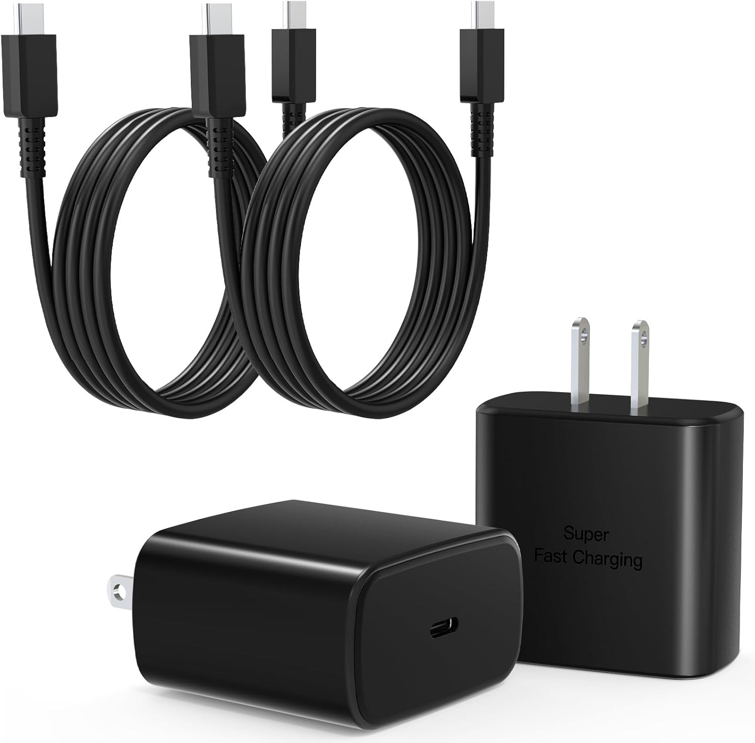 2 Pack 3FT Super Fast USB-C Charger Adapter for Samsung Galaxy S25/S24