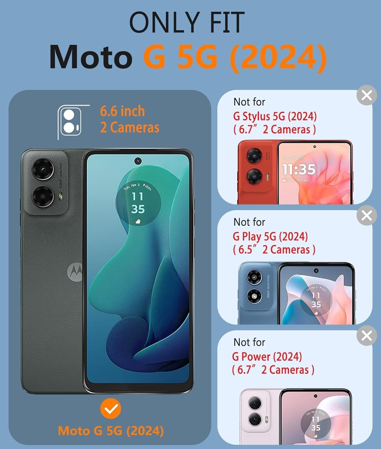 FNTCASE for Moto G-5G 2024 Case: Moto G 2024 Phone Case 14FT Military Grade Drop