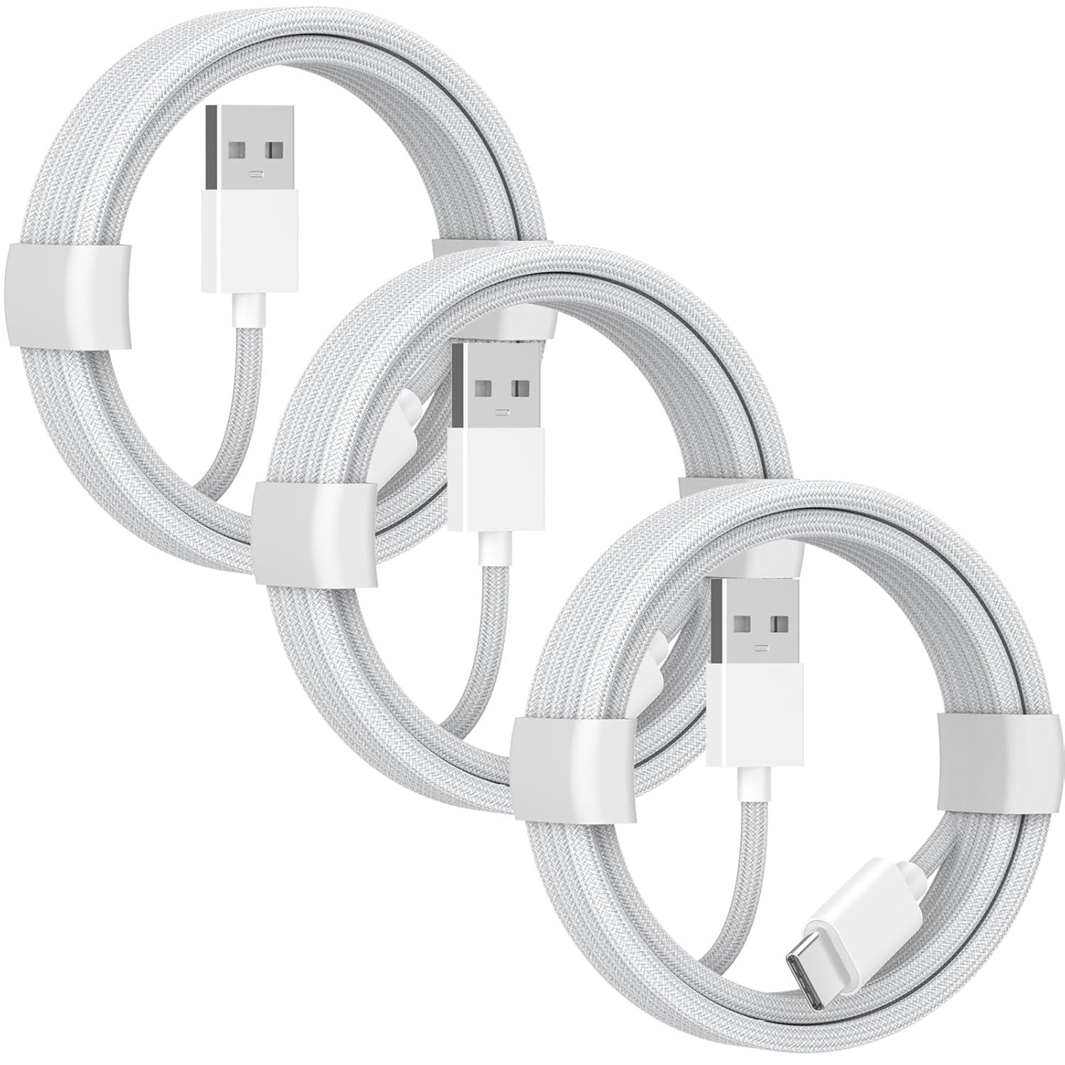 3-Pack 60W USB-C Fast Charger Adapter for iPhone 17 Pro/16 Pro Max 10ft