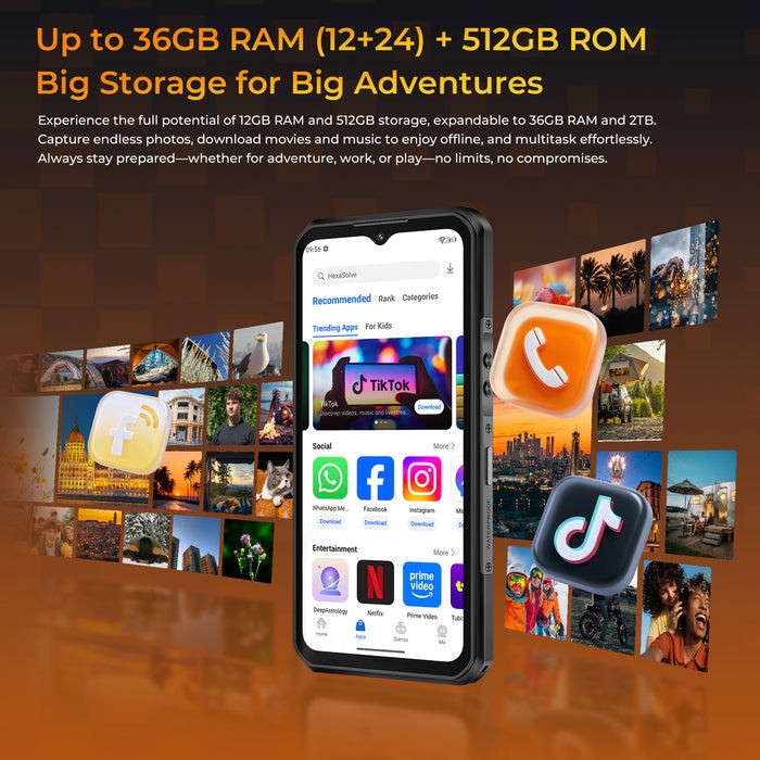 2026 OUKITEL WP66 5G Rugged Phone 36GB+512GB 11000mAh 6.6” FHD+ Android 16 NFC