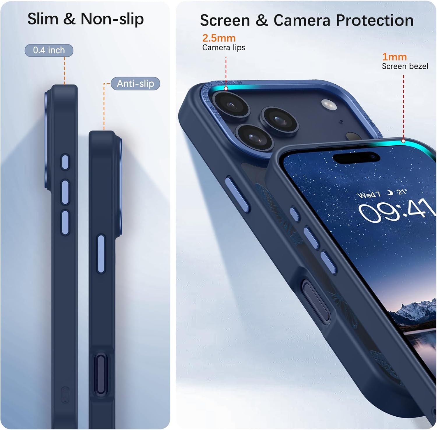 iPhone 17 Pro Max Case, Cute Butterfly Pattern Translucent Matte Slim Shockproof