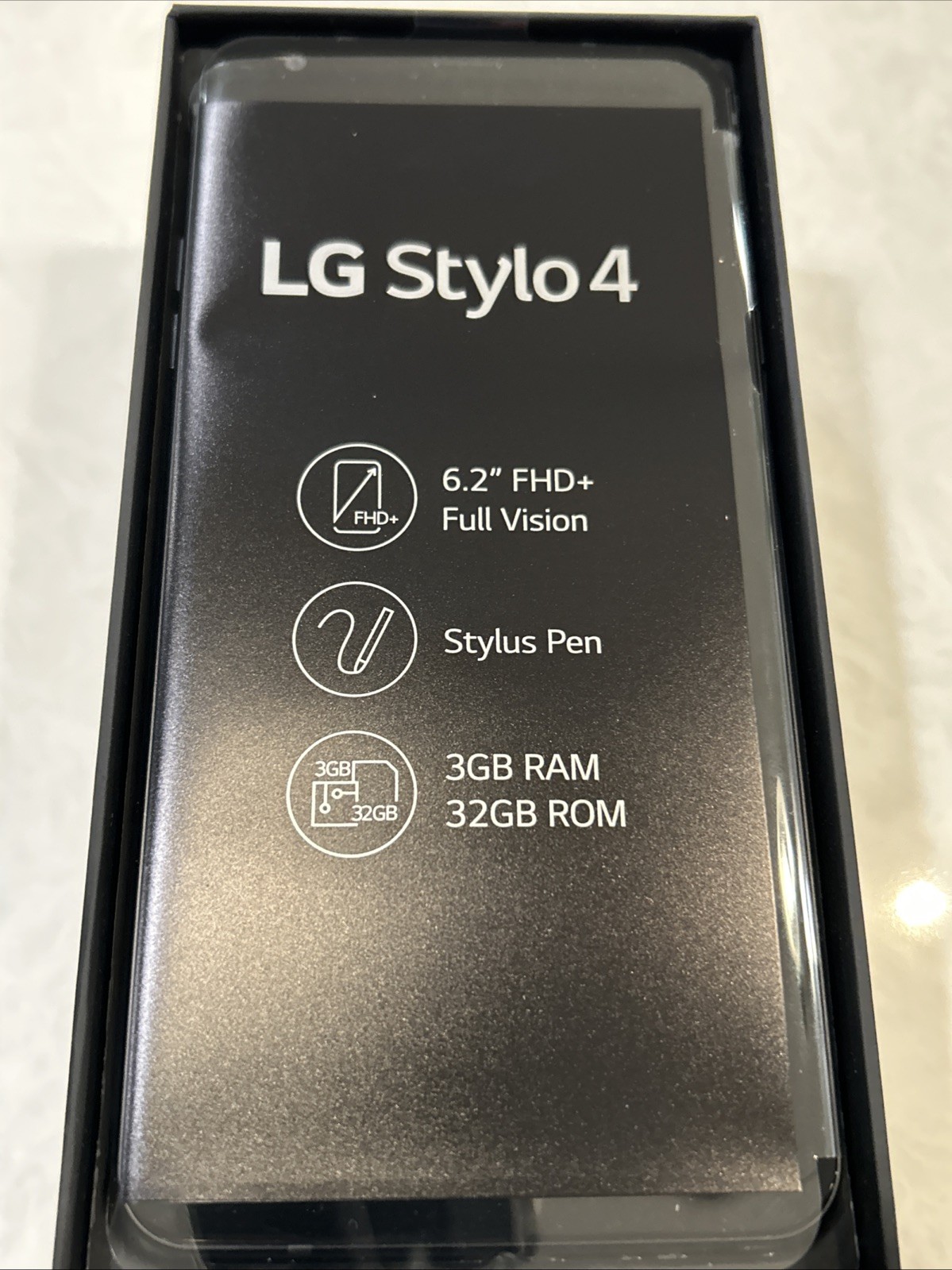LG Stylo 4 smartphone, large display. New In original Box