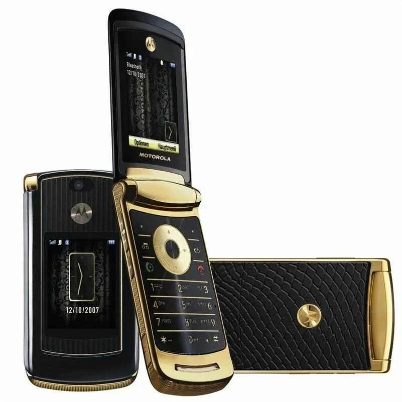 Unlocked Classic Motorola Razr 2 V8 2GB 2.0MP Flip Java Cell Mobile Phone