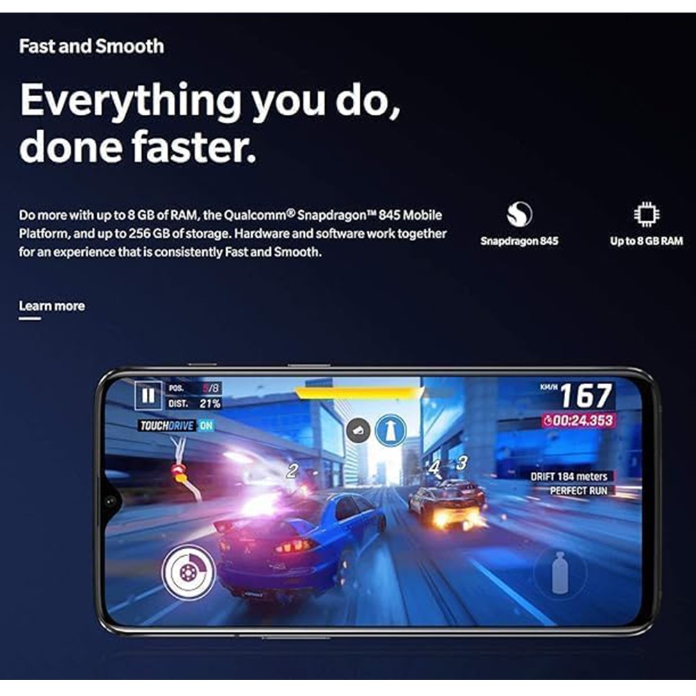 OnePlus 6T 128GB 6GB 256GB 8GB RAM Smartphone 20MP 4G Unlocked Mirror Black