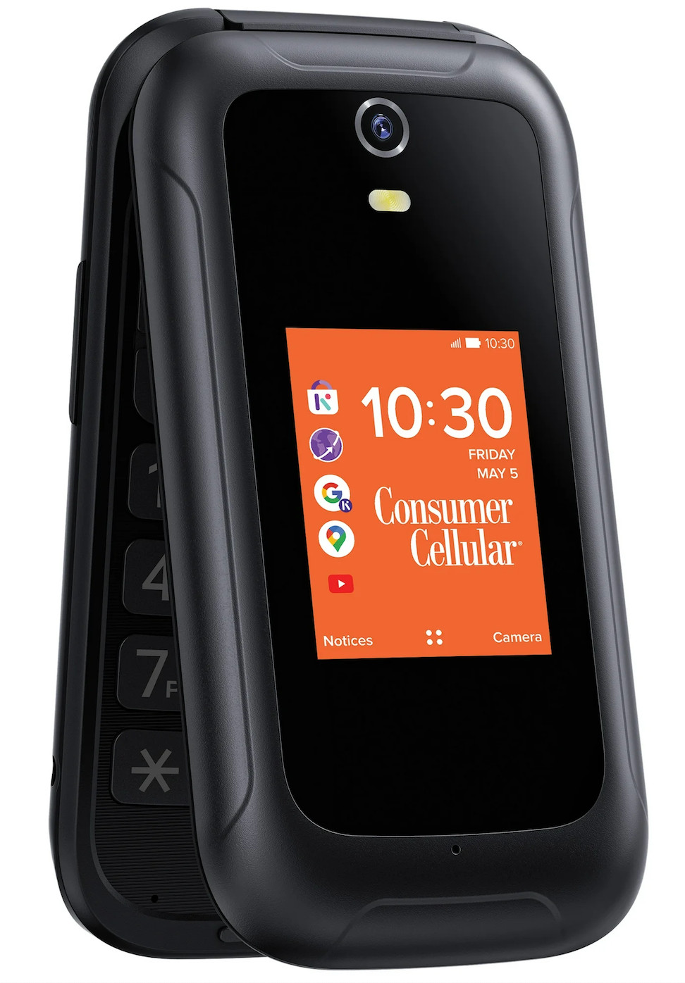 New Iris Flip Phone (8GB) 5.0MP Camera 4G LTE (Unlocked Any For Any GSM Carrier)