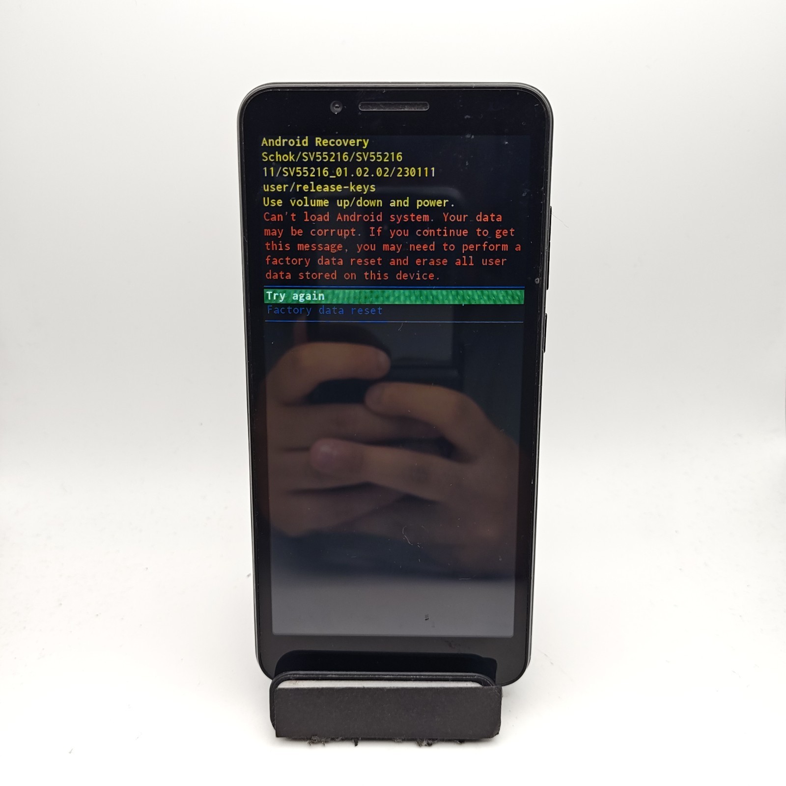 Schok Volt SV55 Smartphone (Assurance) – 16GB Black – DAMAGED #3967