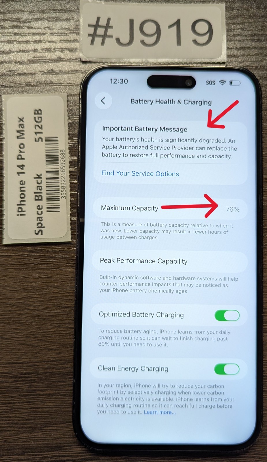 Apple iPhone 14 Pro Max 512GB BLACK – Unlocked – Read Seller Notes