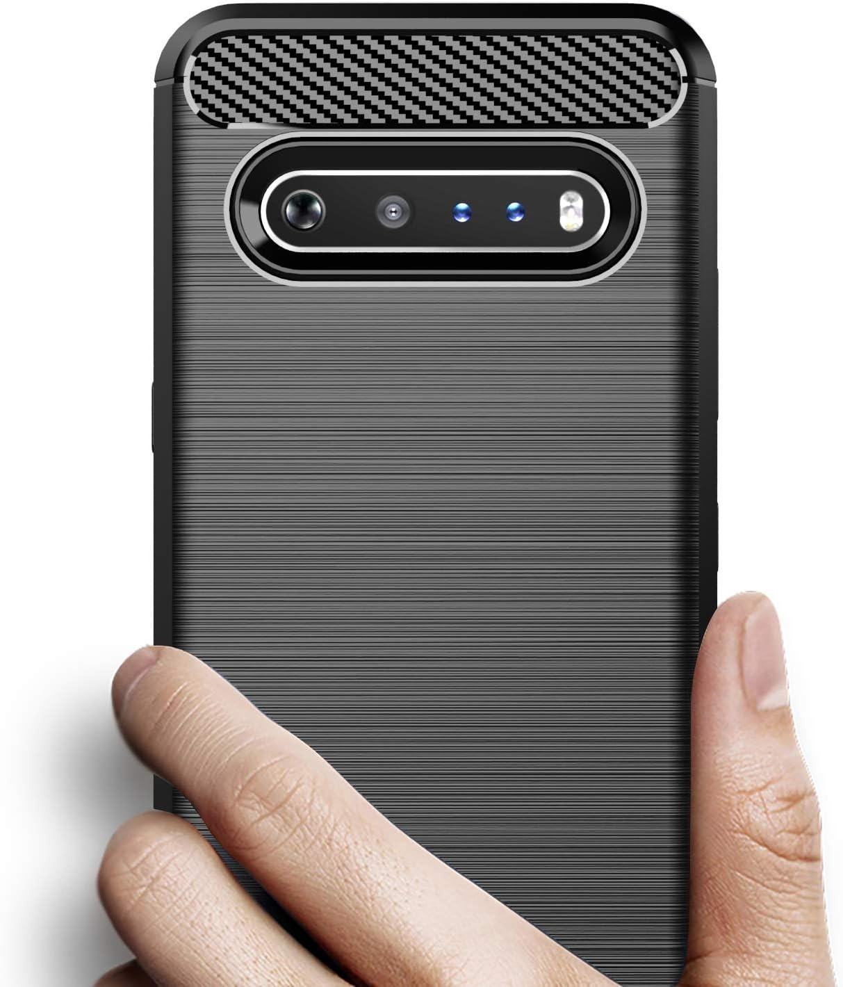 LG V60 ThinQ Case Soft TPU Silicone + TPU Full Slim Shock Absorption Cover