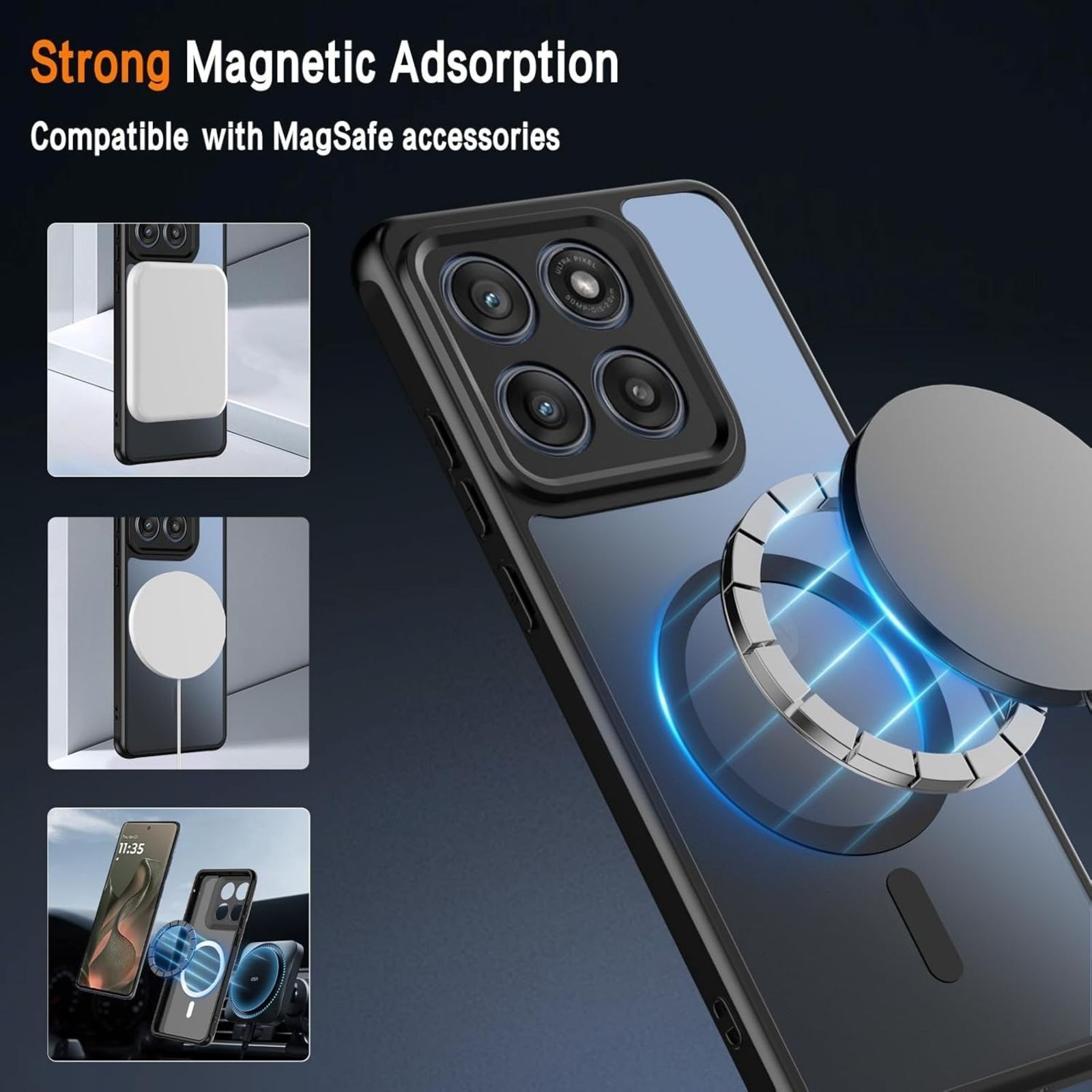 Case For Motorola Edge 2025 w/Translucent Matte Shockproof Protective Slim Cover