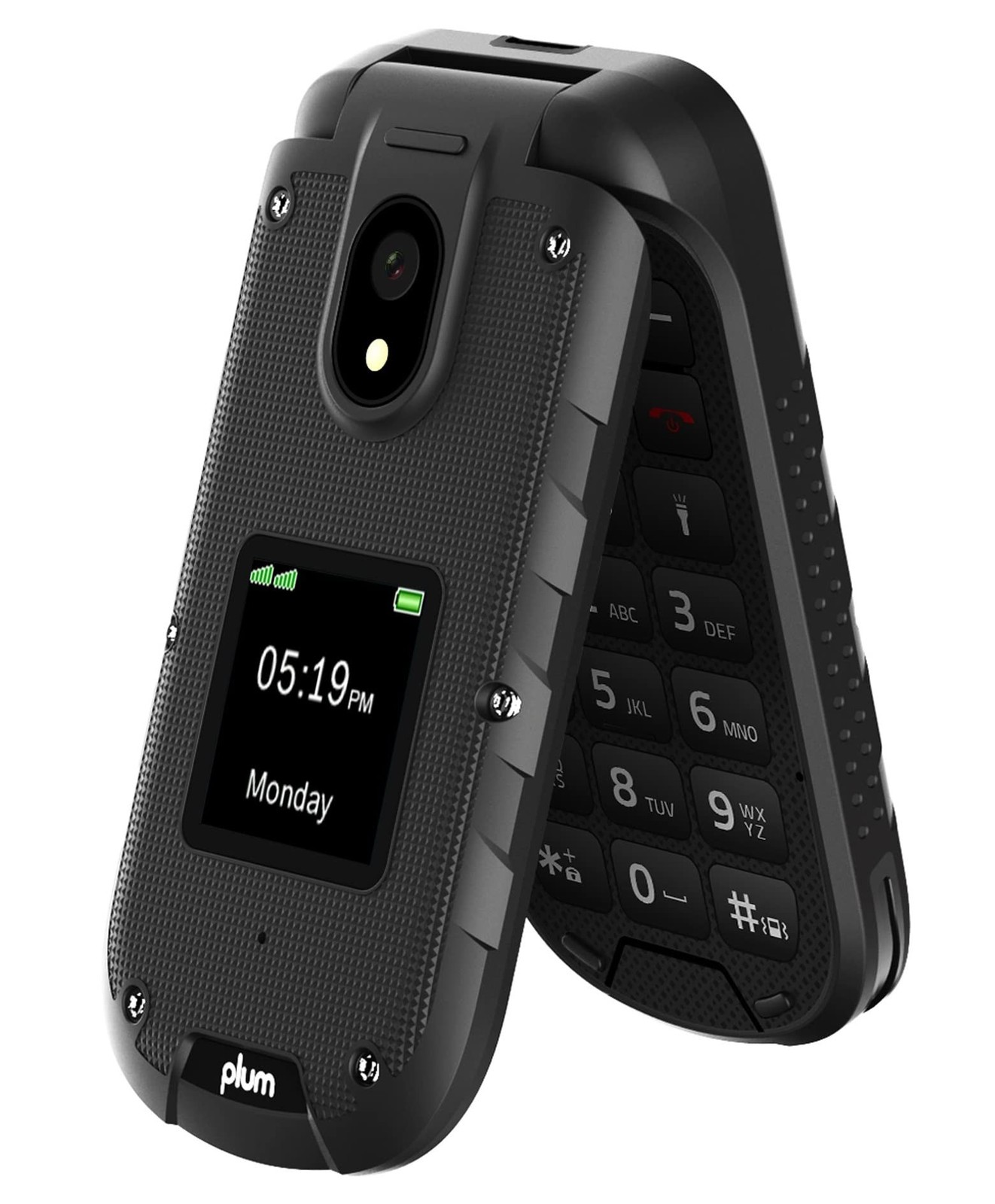 Plum RAM Plus 4G Volte Rugged Flip Phone, IP68 Shock Proof T-Mobile – Blac