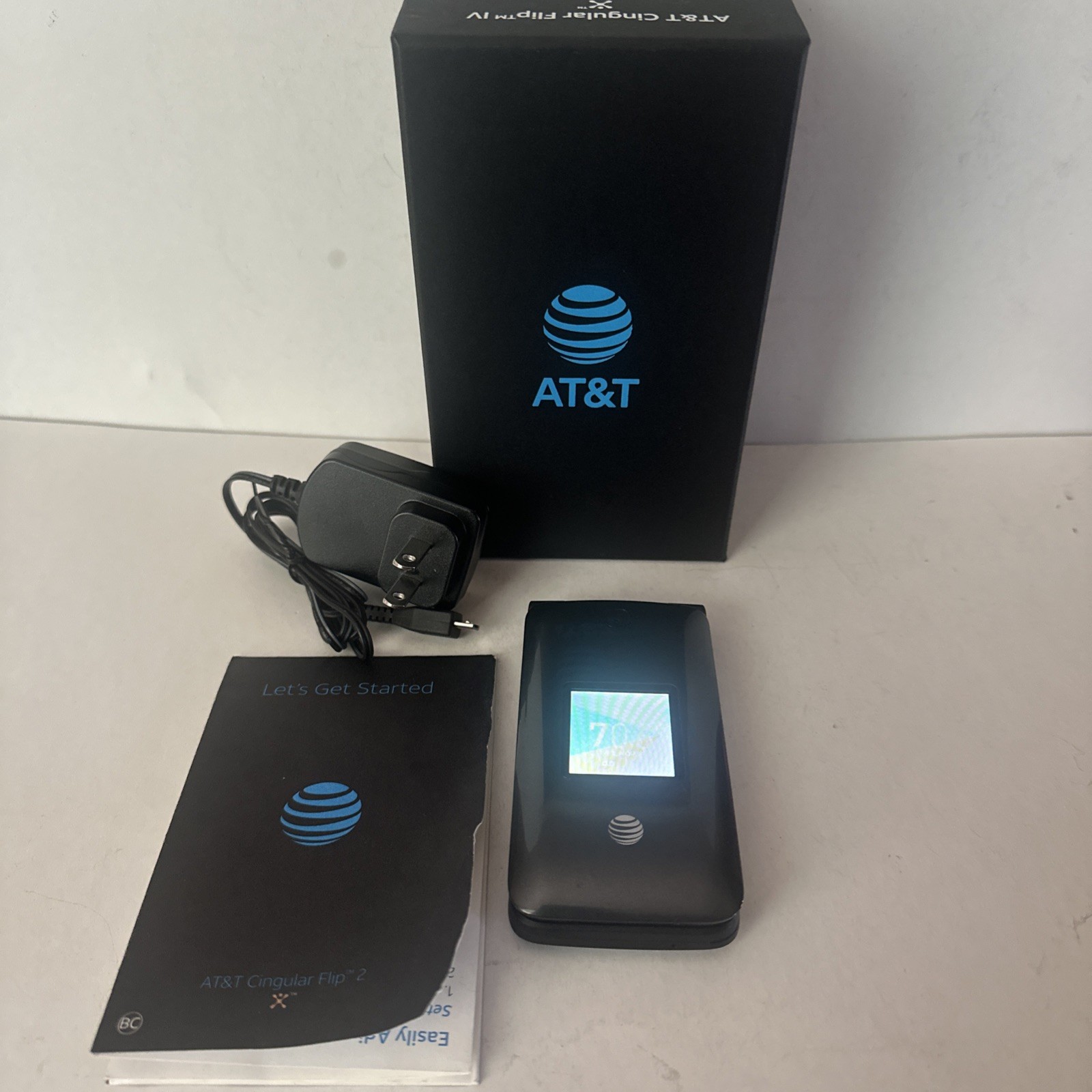 AT&T Cingular Flip IV U102 AA Powers On W/box Barely Used See Pics Read