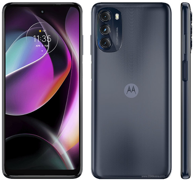 Motorola Moto G 5G (2022) T-Mobile Unlocked 64GB Moonlight Gray C Light Burn
