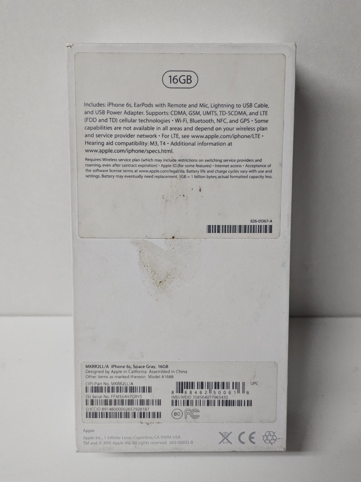 Apple iPhone 6s – 16 GB – Space Gray (Unlocked, Screen Doesn’t Respond To Touch)