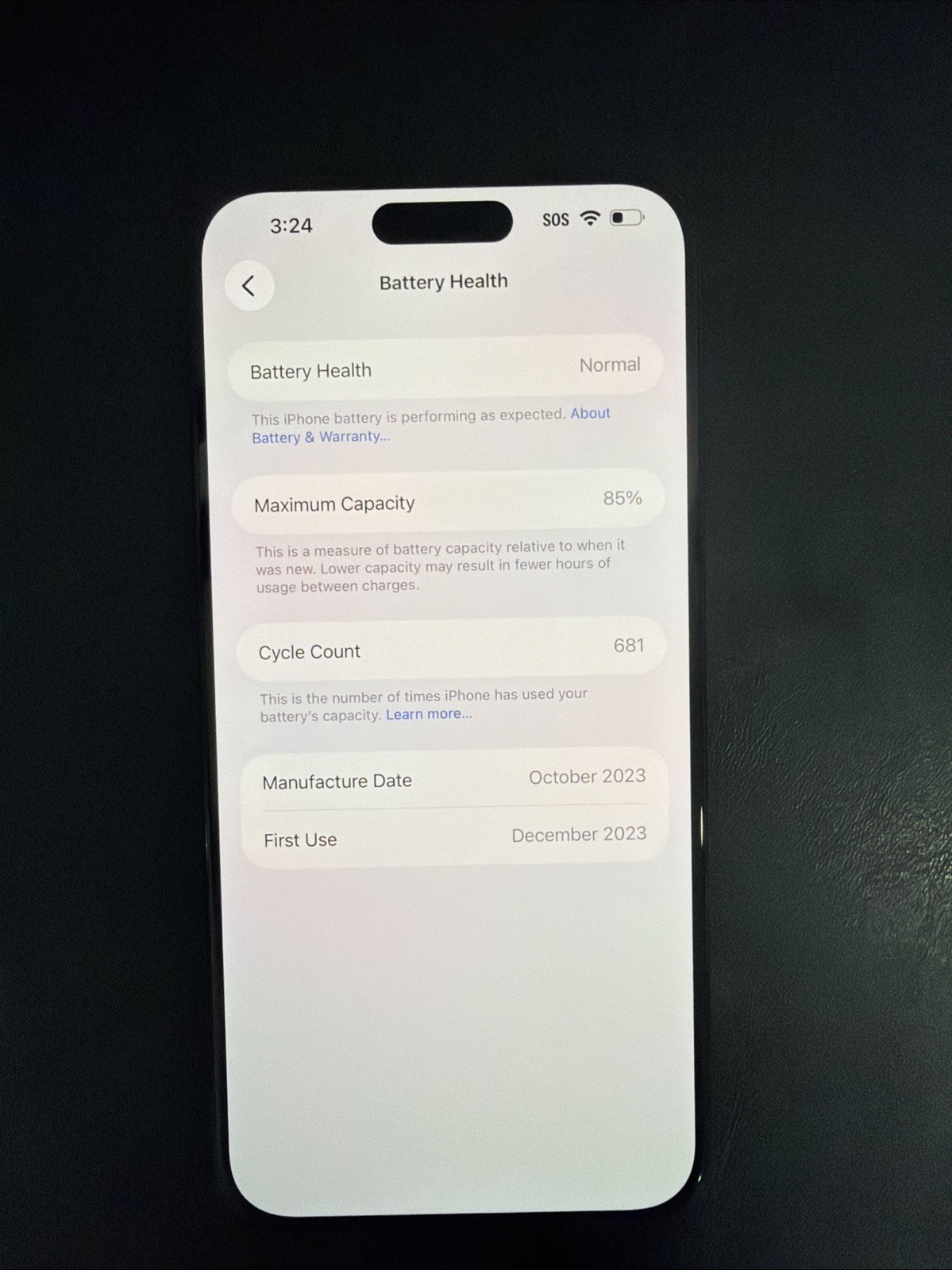 Apple iPhone 15 Pro Max 256GB Wi-Fi ONLY Fair Condition *For Parts / Repair*