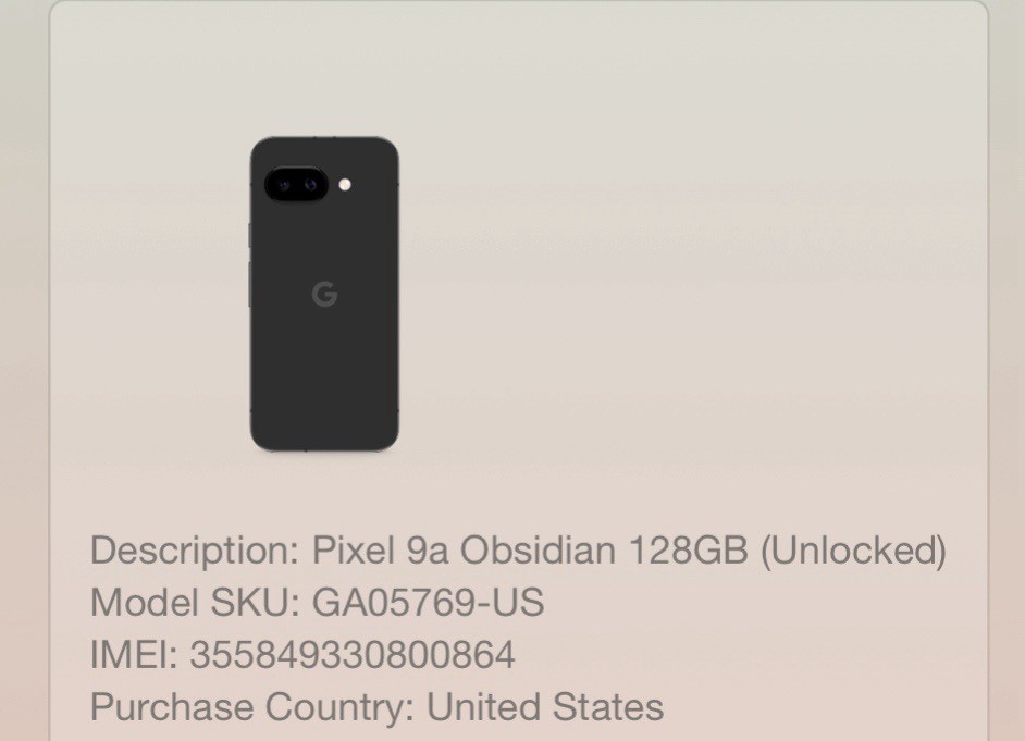 Factory Sealed Google Pixel 9a 128GB Obsidian Unlocked No GT read Description G5