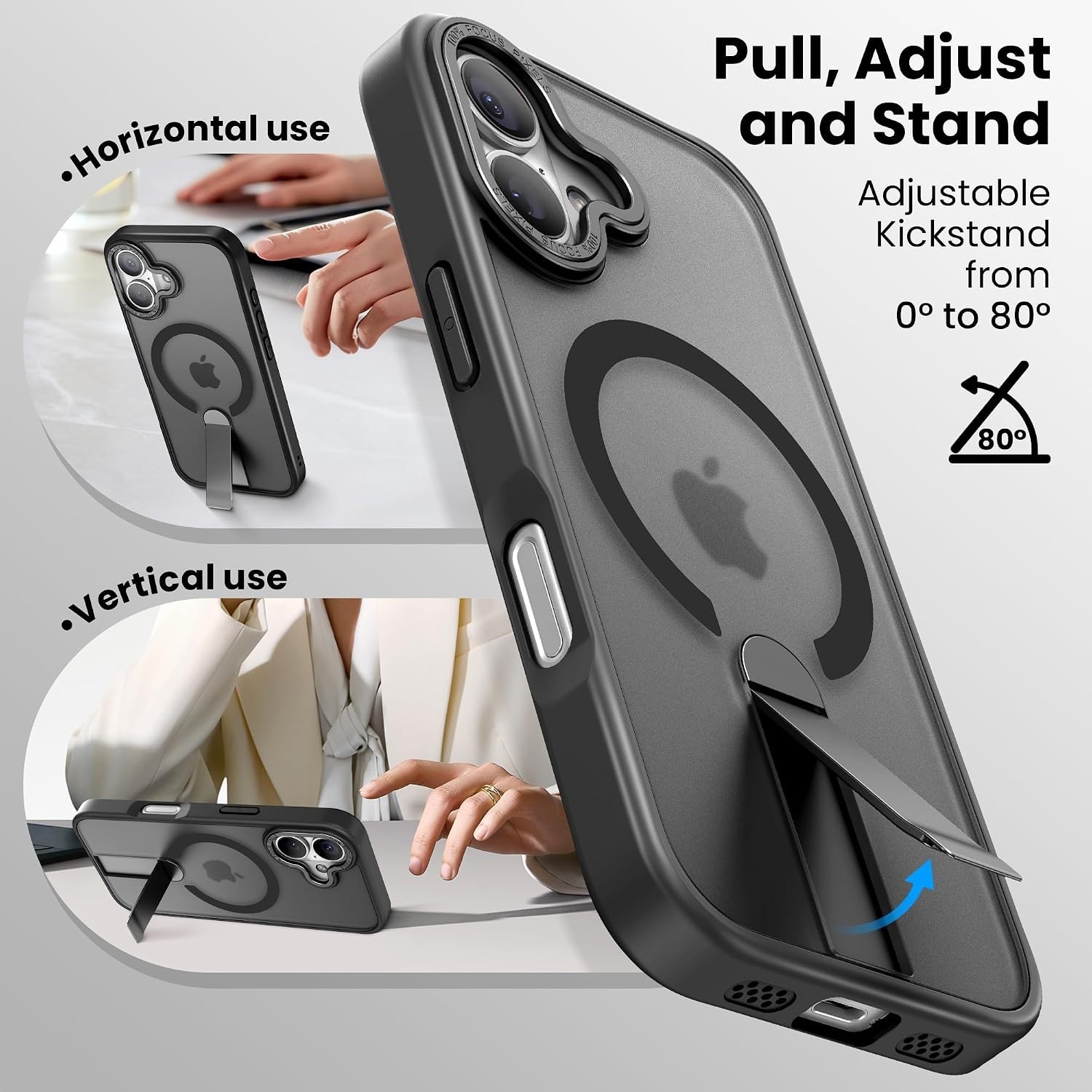 iPhone 17 Case 6.3″ Shockproof Protective Phone Cover Compatible with Mag Safe