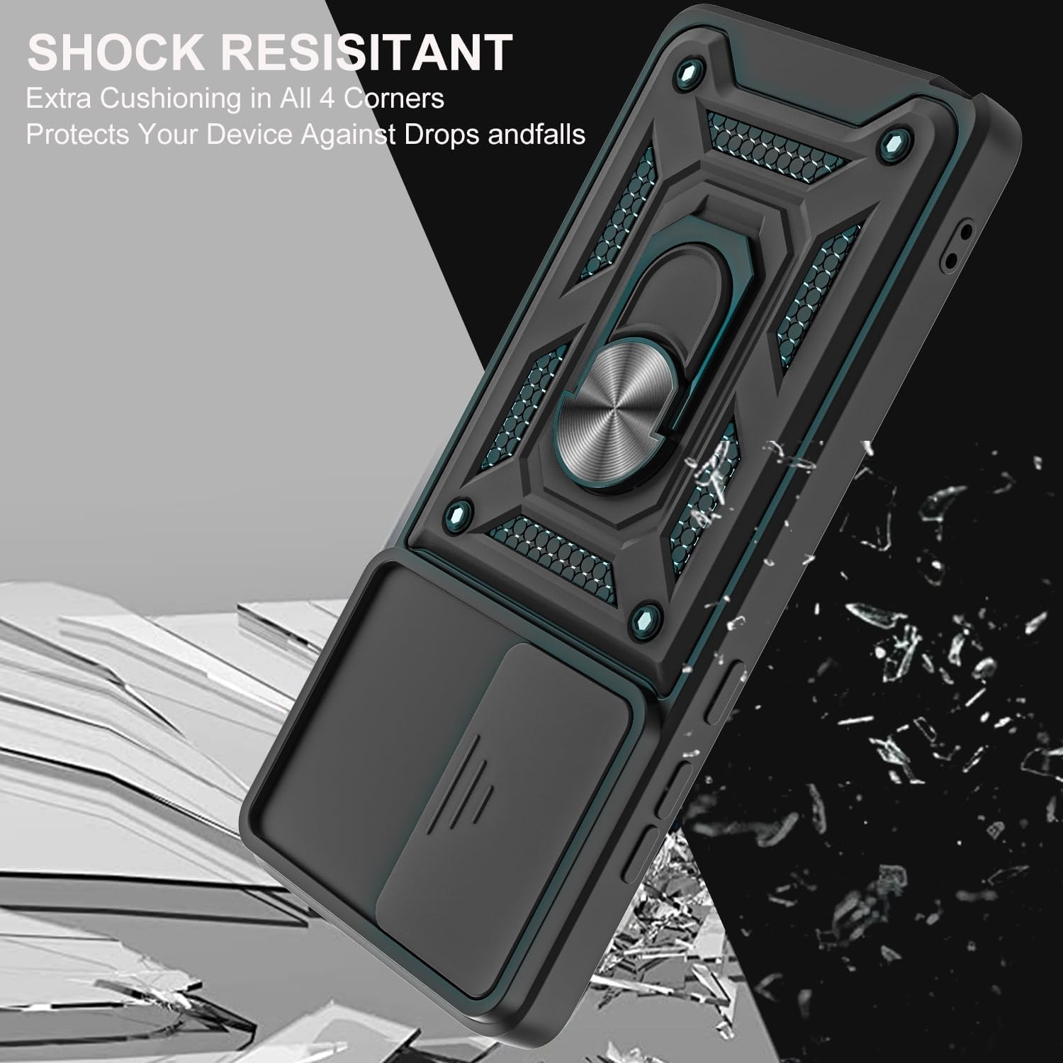 for Moto G Stylus 5G 2024 Case with Tempered Glass Screen Protector [2 Pcs]