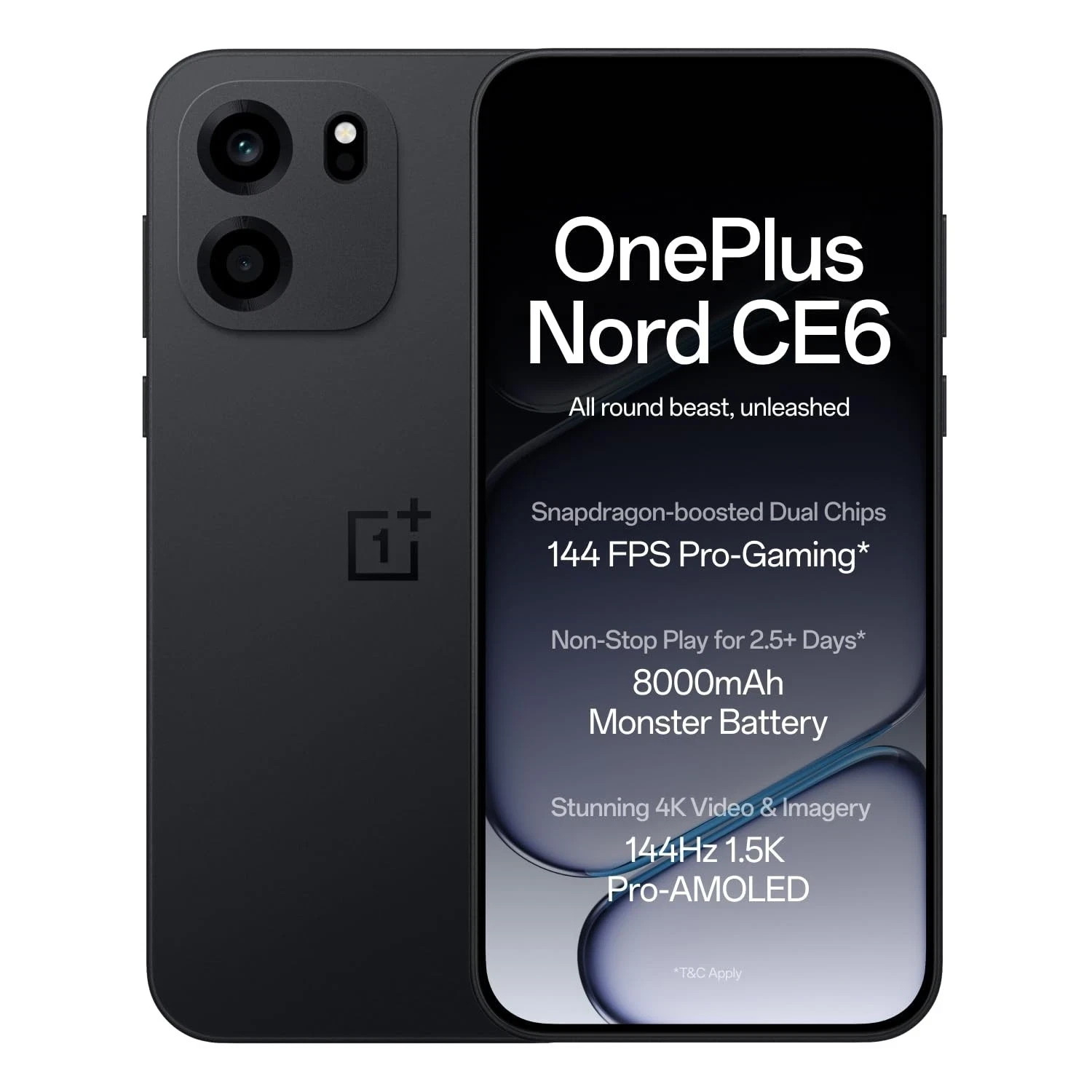 OnePlus Nord CE6 ( 8GB+256GB) Black Snapdragon 7s Gen 4 OPEN BOX USA STOCk