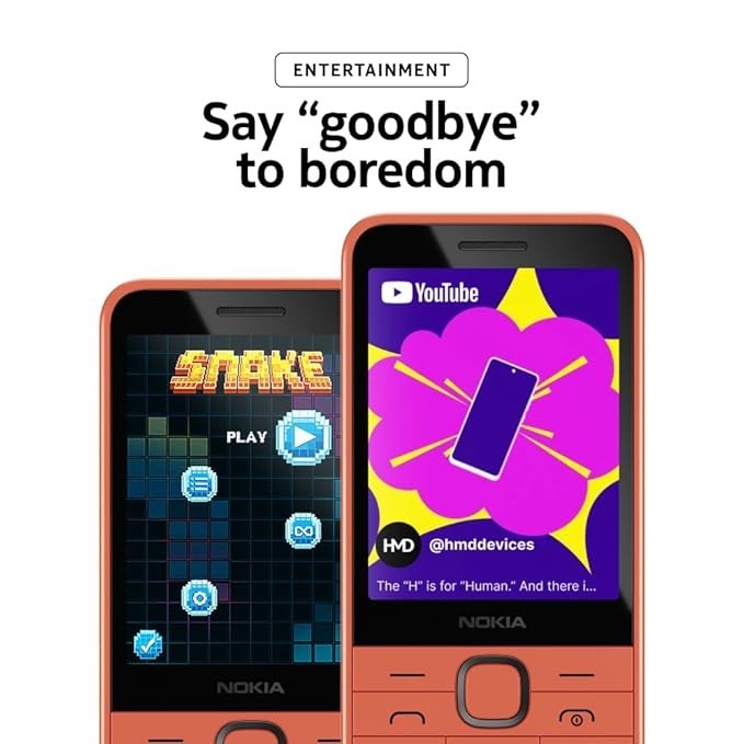 🔥New Nokia 220 4G Dual SIM Keypad Phone Bluetooth FM USB-C Peach🔥