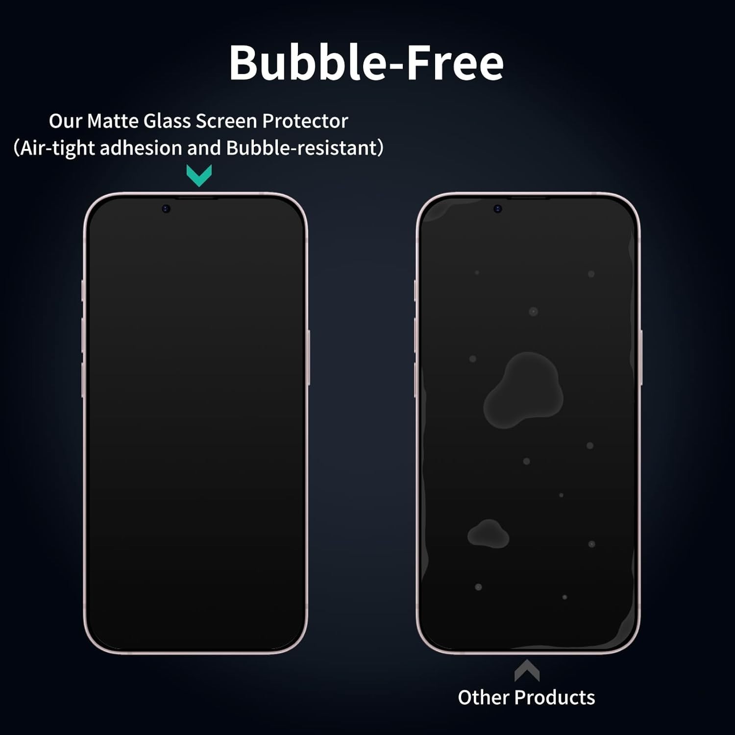 2PCS Matte Glass Screen Protector for iPhone 17e/16e/13 Pro/13/14 Anti-Glare 9H