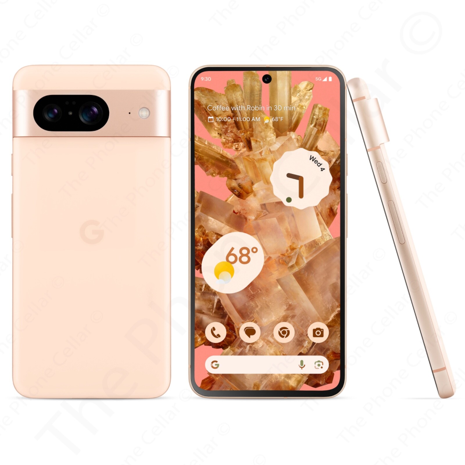 Google Pixel 8 128GB Unlocked 6.2″ OLED 50MP GPS NFC NFC 5G LTE Rose