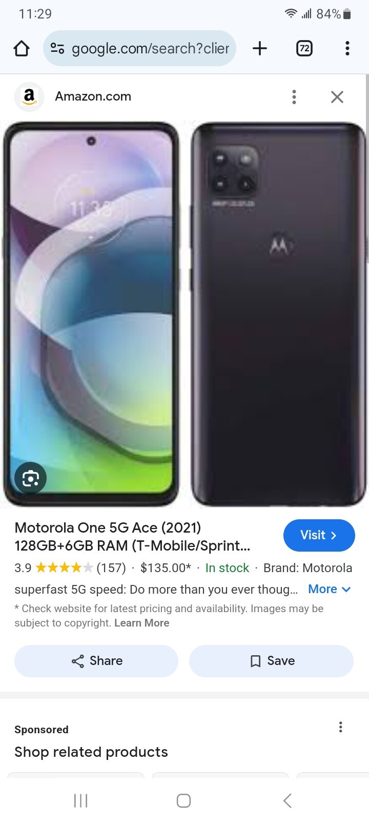 Yikes Tok Installed Motorolla 5g One Ace