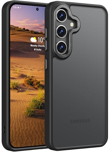Samsung Galaxy S24 Plus Case & S25 Plus Case, Slim Matte Black Protective Cover