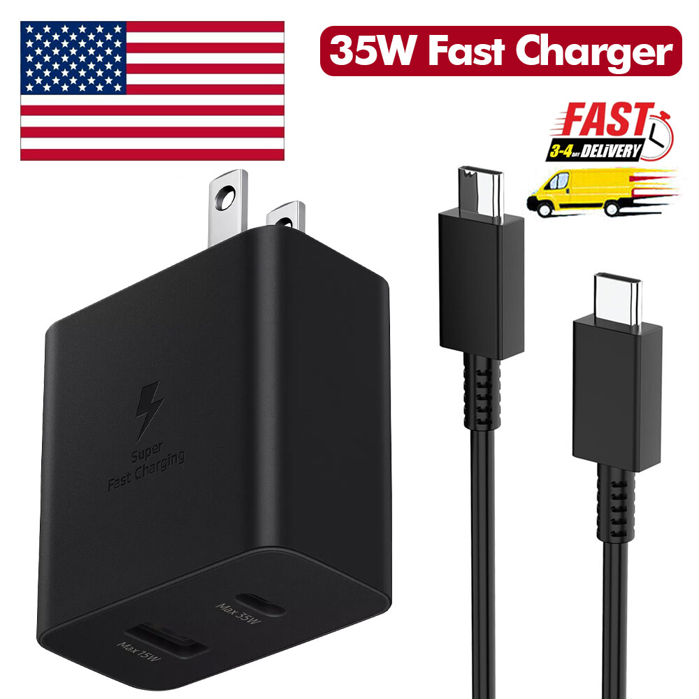 ⚡35W Type USB C Super Fast Wall Charger+ Cable For Samsung Galaxy S22 S23 S21 S9