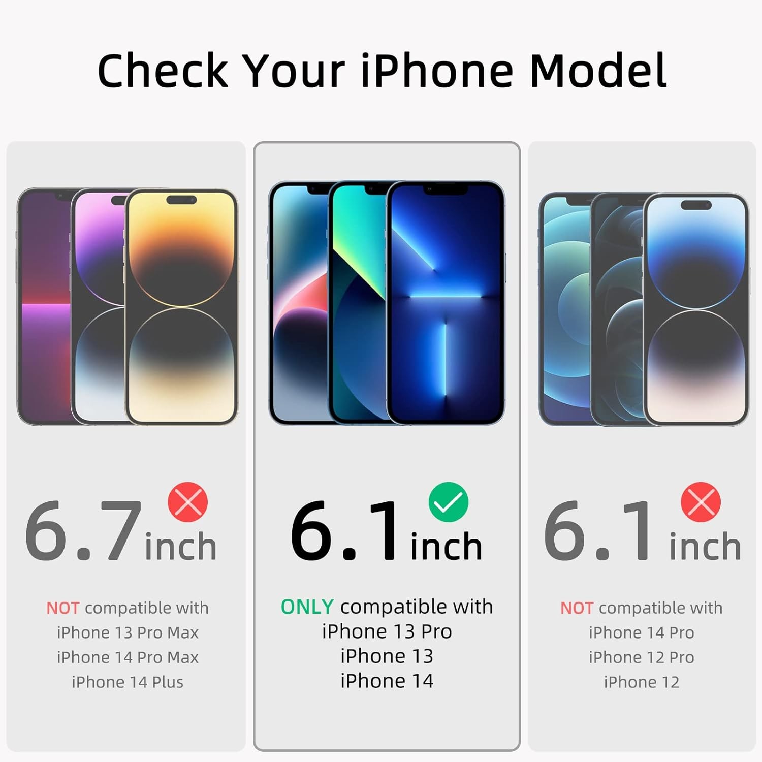 Ultra HD Scratch-Resistant 3PCS Screen Protector for iPhone 13/13 Pro/14/16e 6.1