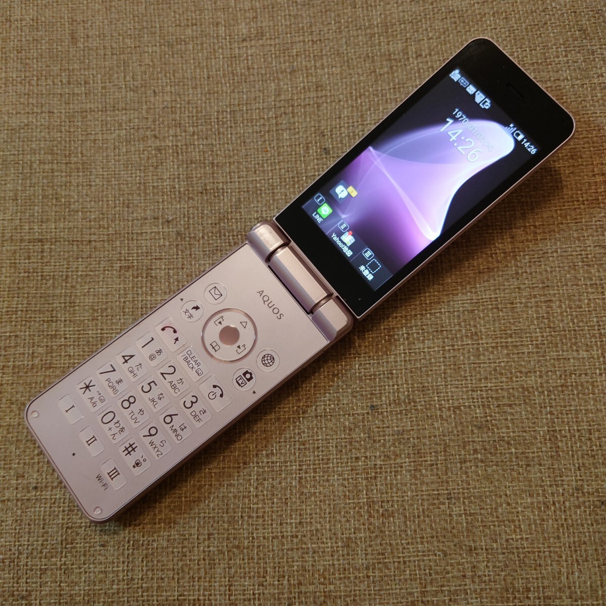 SHARP 601SH AQUOS KEITAI 2 Pink Unlocked Android Flip Phone English Ready