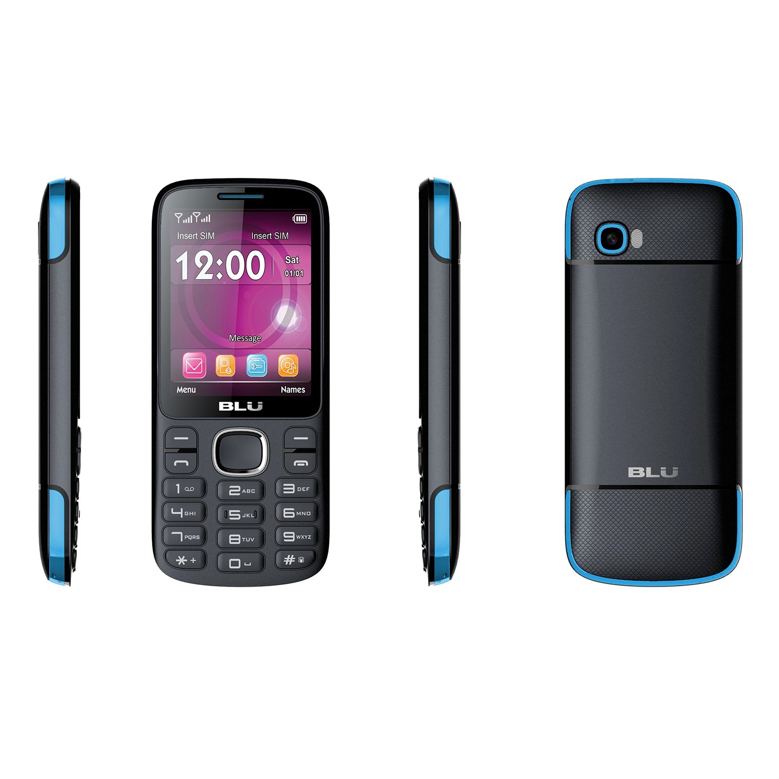T276T Black Blue Jenny TV 2.8 Unlocked GSM Dual-SIM Cell Phone w/ 1.3MP Camera –