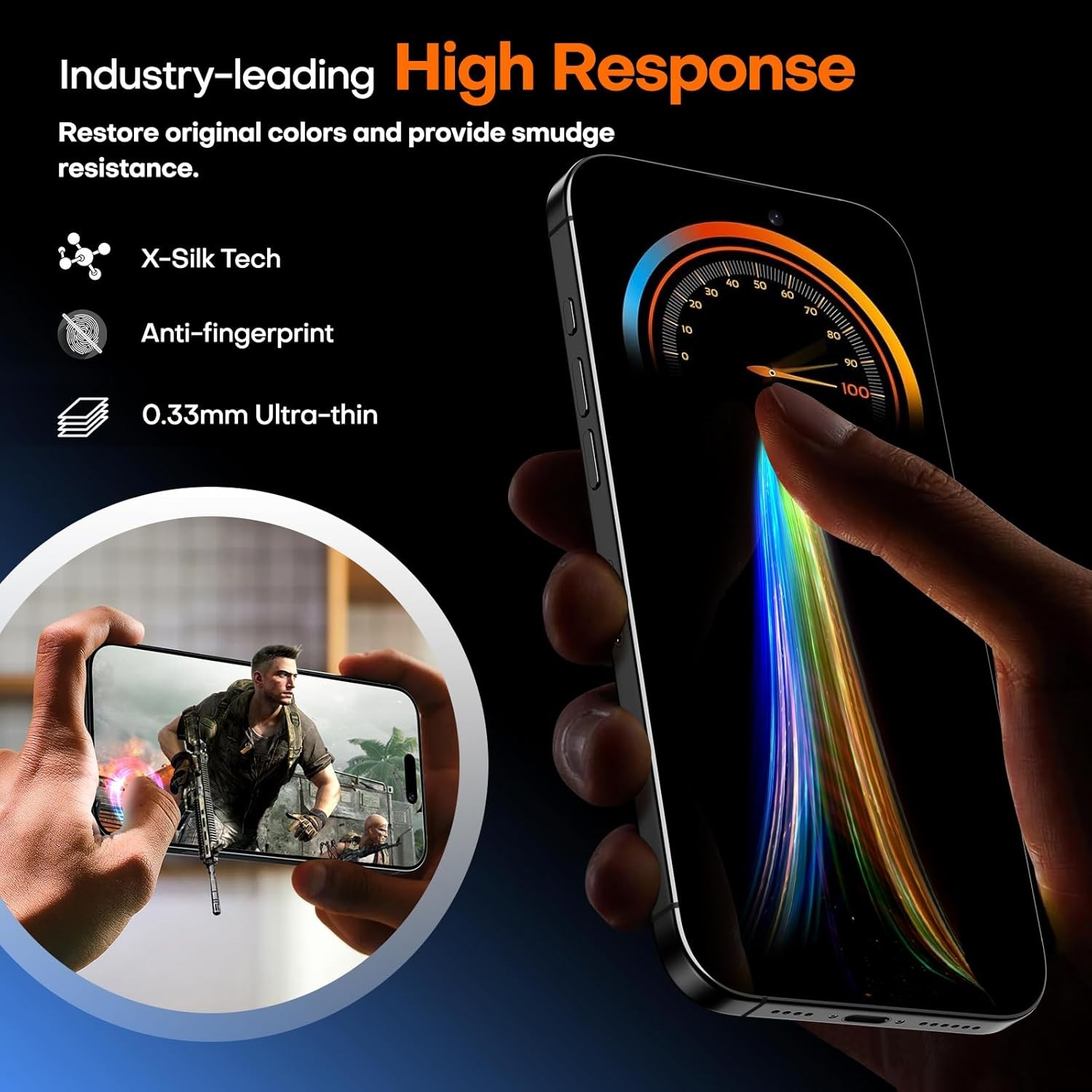 iPhone 16 Screen Protector Pack 4 in 1 with Dust-Free Tool, HD Clarity, 9H Hardn