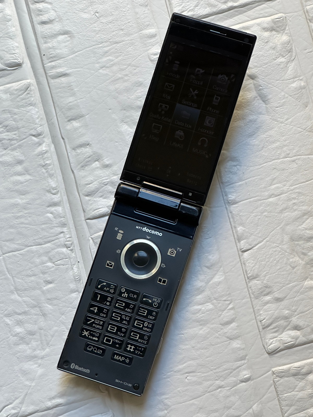 SHARP SH-01B Black Japanese Flip Phone DOCOMO FOMA Keitai Garakei Retro