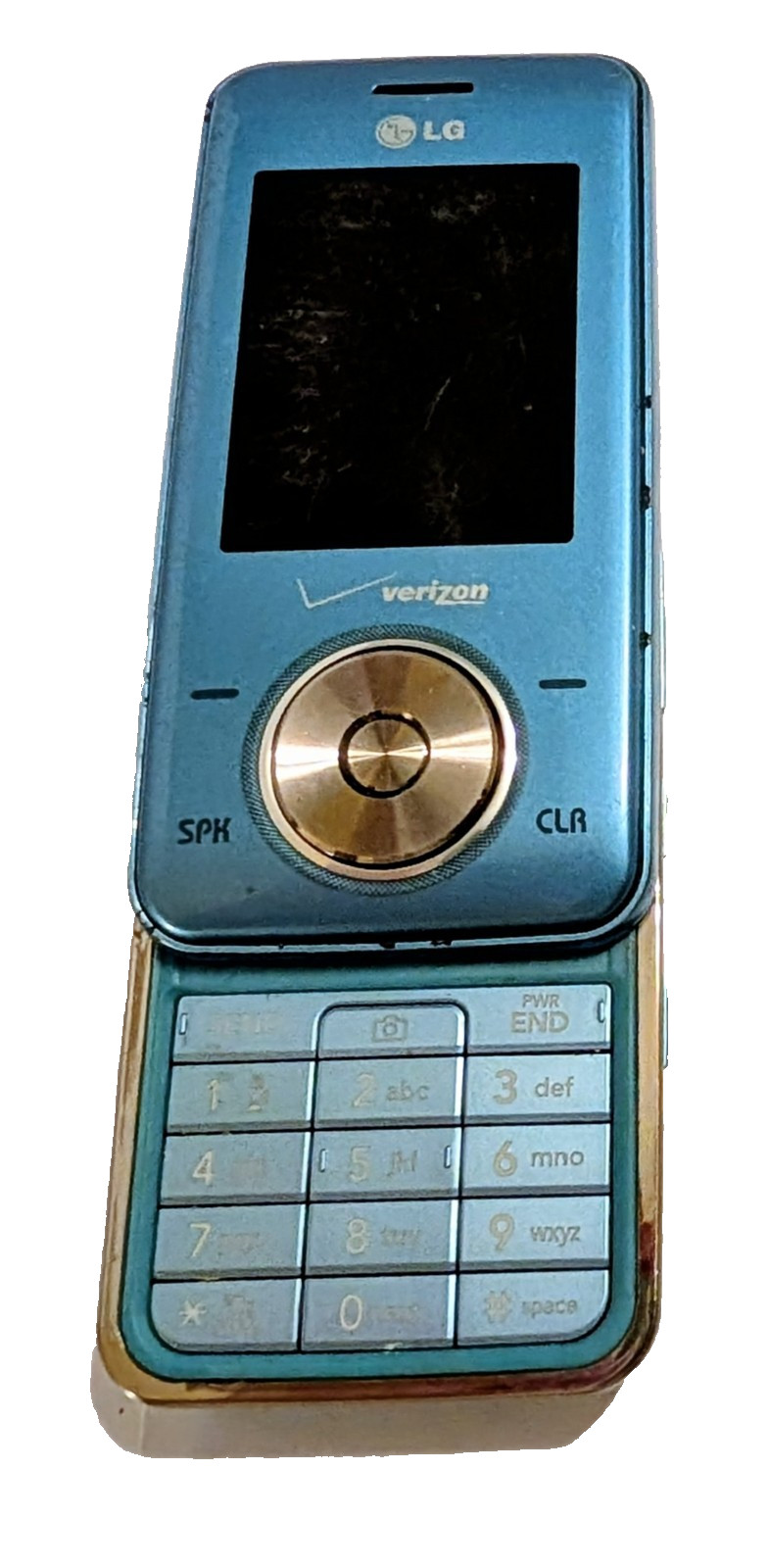 Vtg LG Chocolate 2 II Ice Mint Blue Verizon Slider Phone w/Battery VX8550 RARE