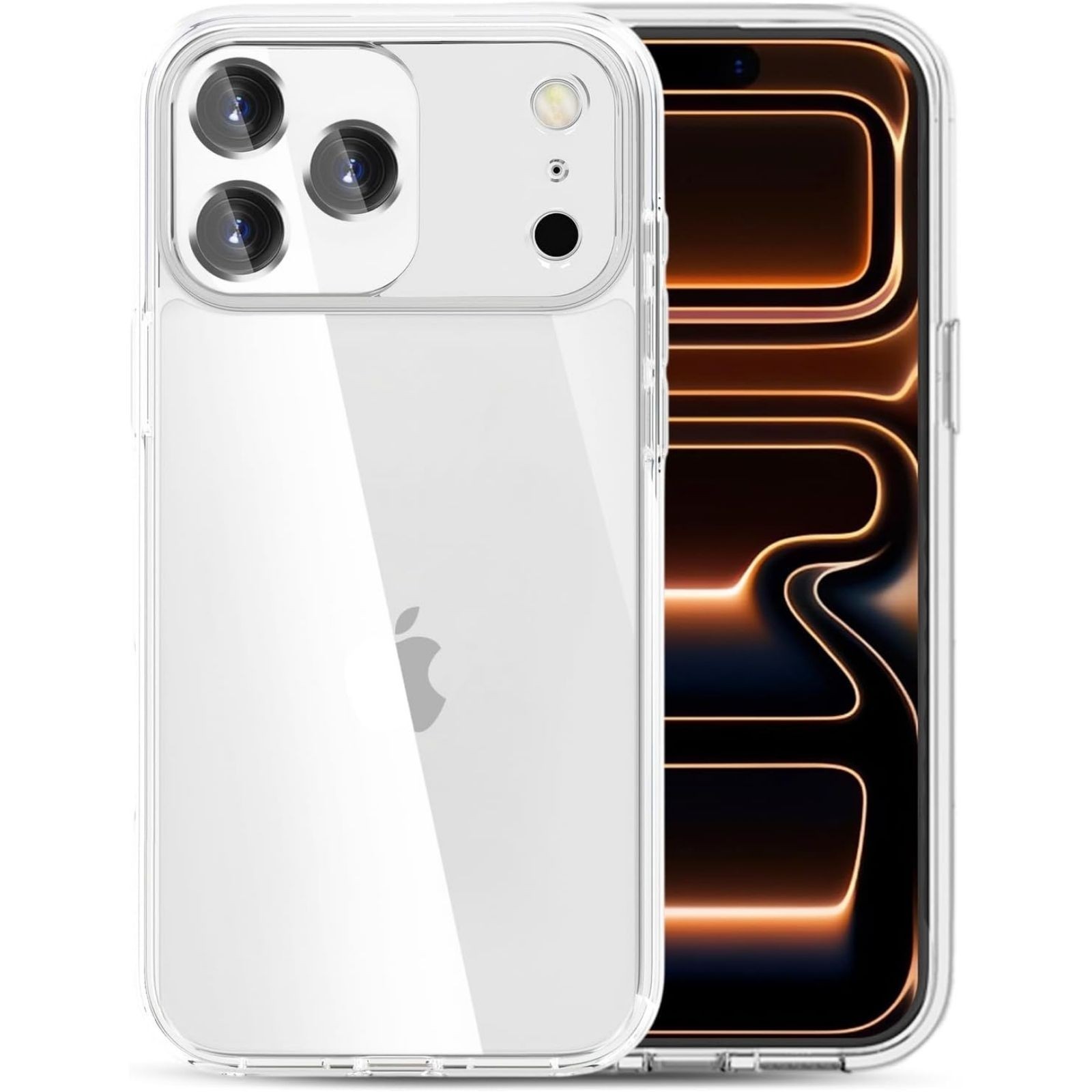 Clear Shockproof Phone Case Compatible with iPhone 17 Pro, Slim Bumper Cover