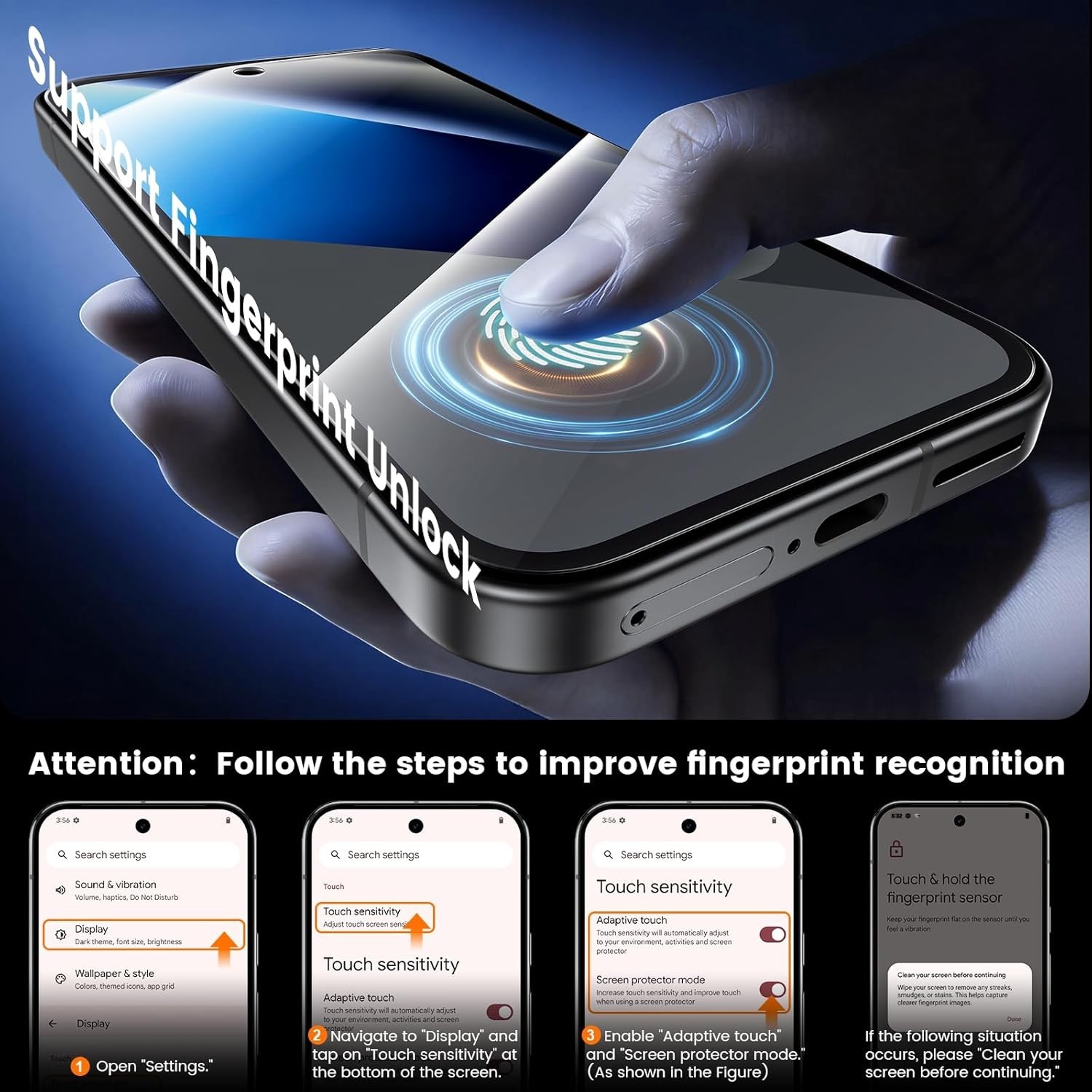 2PCS Screen Protector & Camera Lens Protector for Google Pixel 10a HD Clear 9H