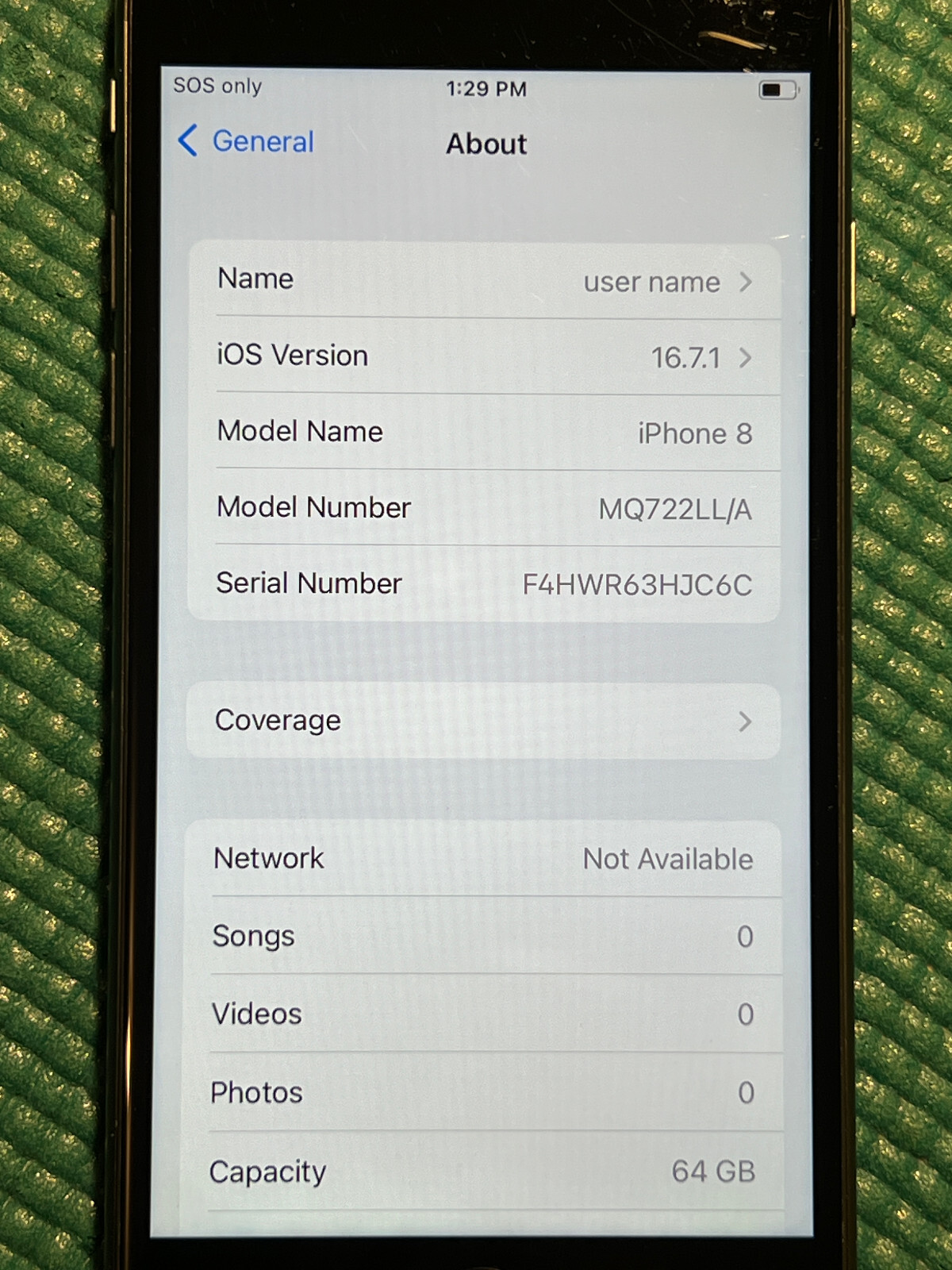 Apple iPhone 8 – 64GB – Space Gray (Unlocked) A1863 (CDMA + GSM)