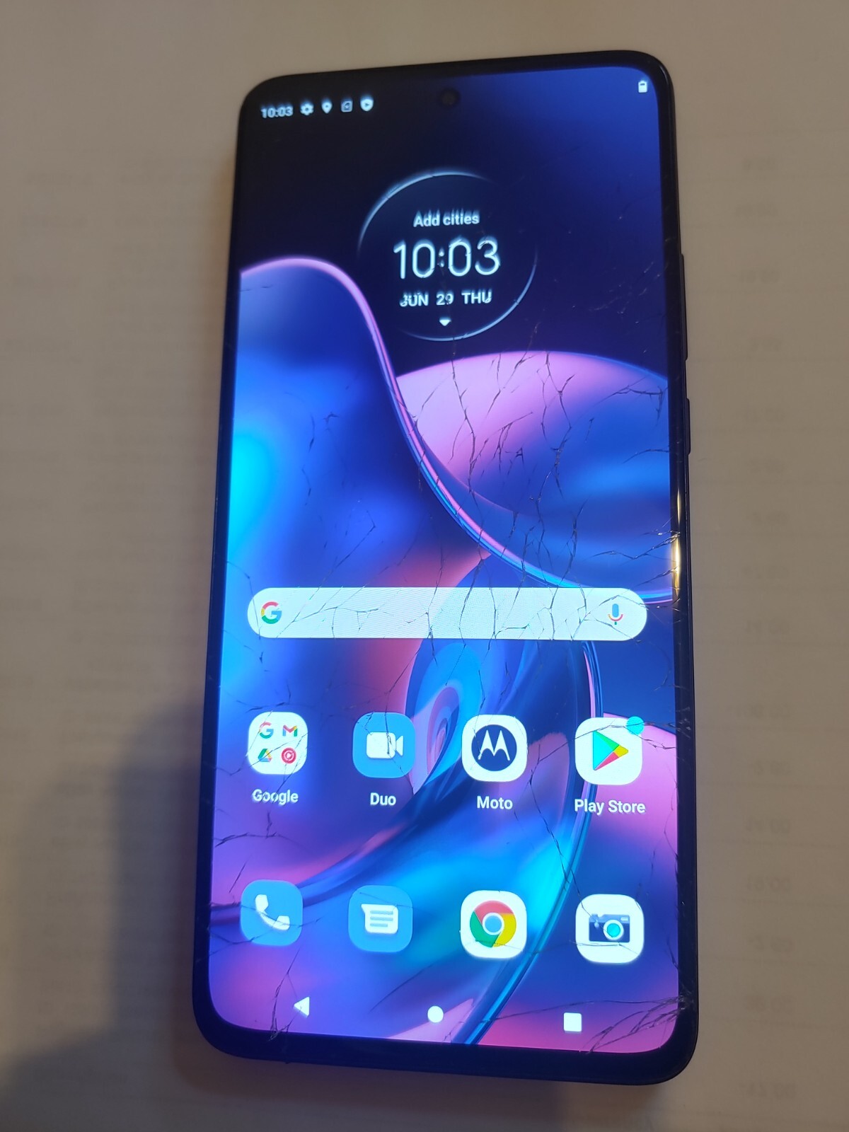 AS-IS Motorola Edge 2022 256GB 8GB RAM XT2205-1 5G Factory Unlocked – Cracked