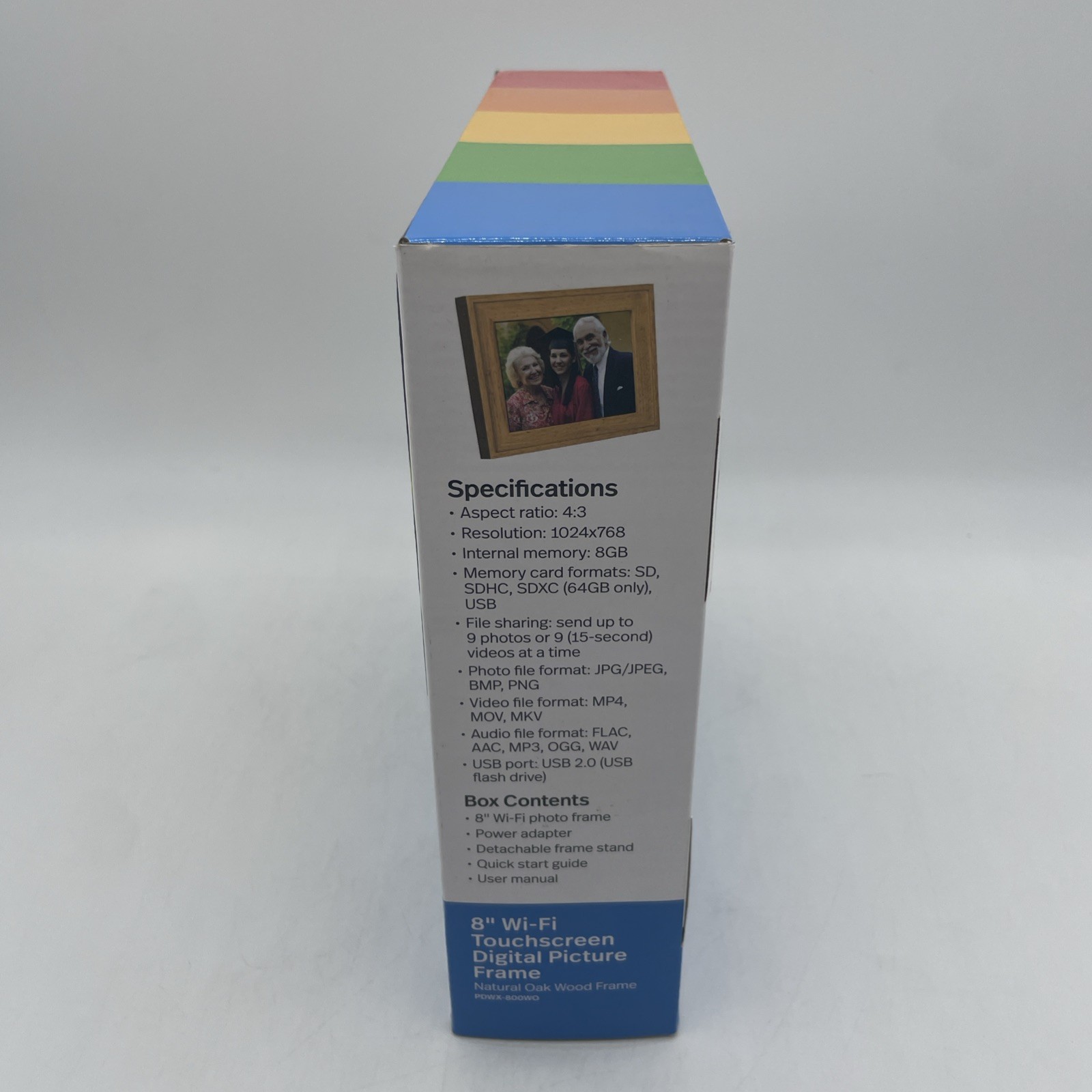 Polaroid 8″ WiFi Digital Natural Oak Wood Frame Photo Frame!