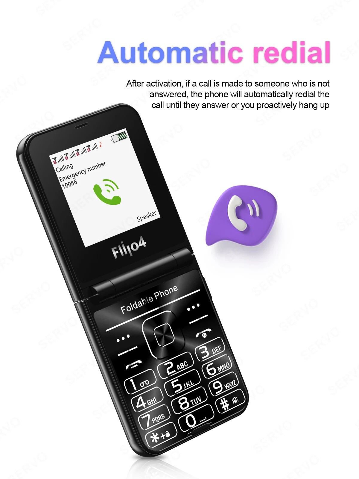 SERVO Unlocked 4 SIM Card Slots Mini Foldable Mobile Cell Phones NEW Dialer