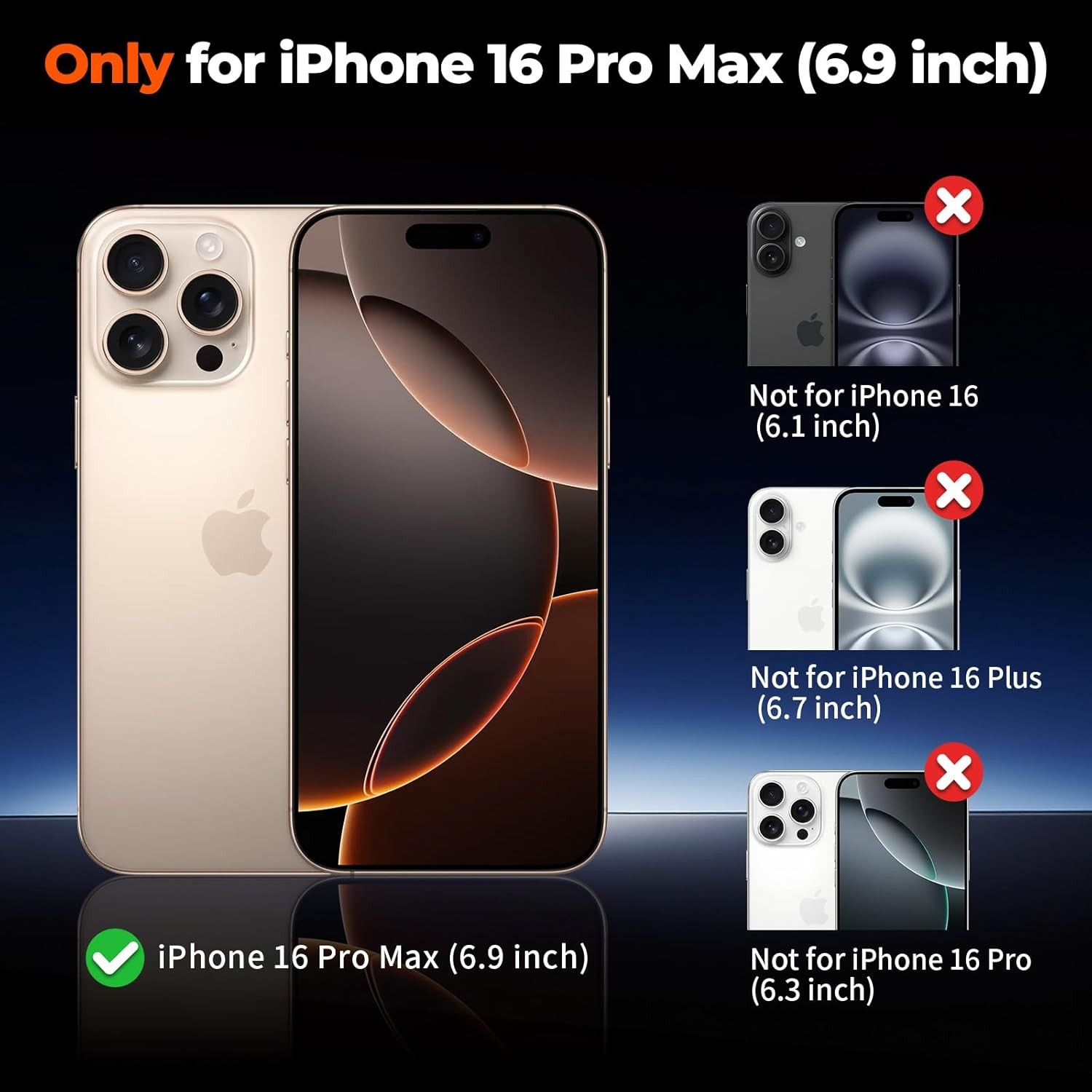 Magnetic for iPhone 16 Pro Max Case, Translucent Matte Shockproof Phone Cover,