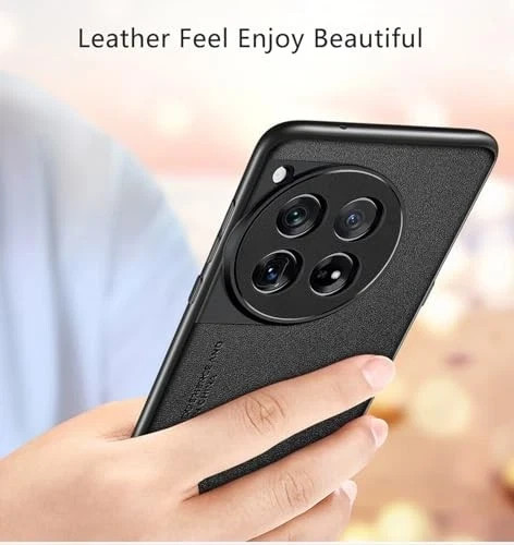 Ultra-Light TPU Leather Case for OnePlus 12R, Anti-Fingerprint, Scratch Protecti