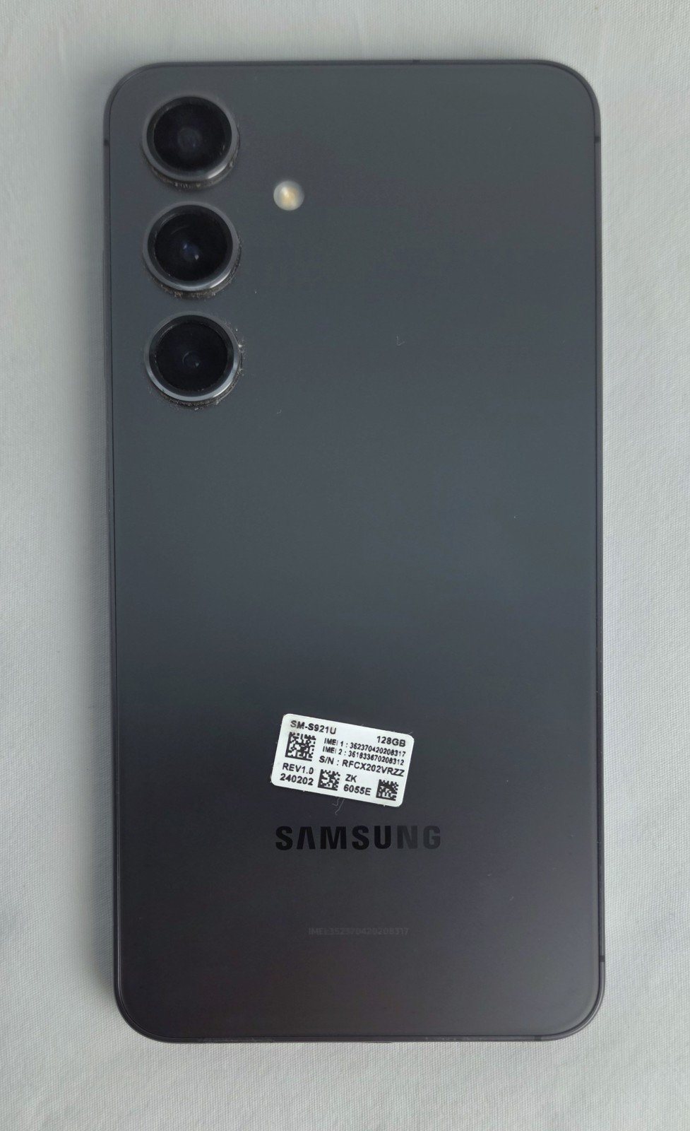 Samsung Galaxy S24 128GB Marble Gray SM-S921U 50MP Camera Bar Smartphone